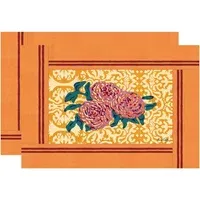 Dam Dam Placemats Set of 2 - Straw Yellow, Cotton alternate view