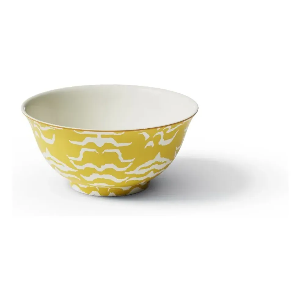 Indian Tiger Bowl - Gold, Porcelain product