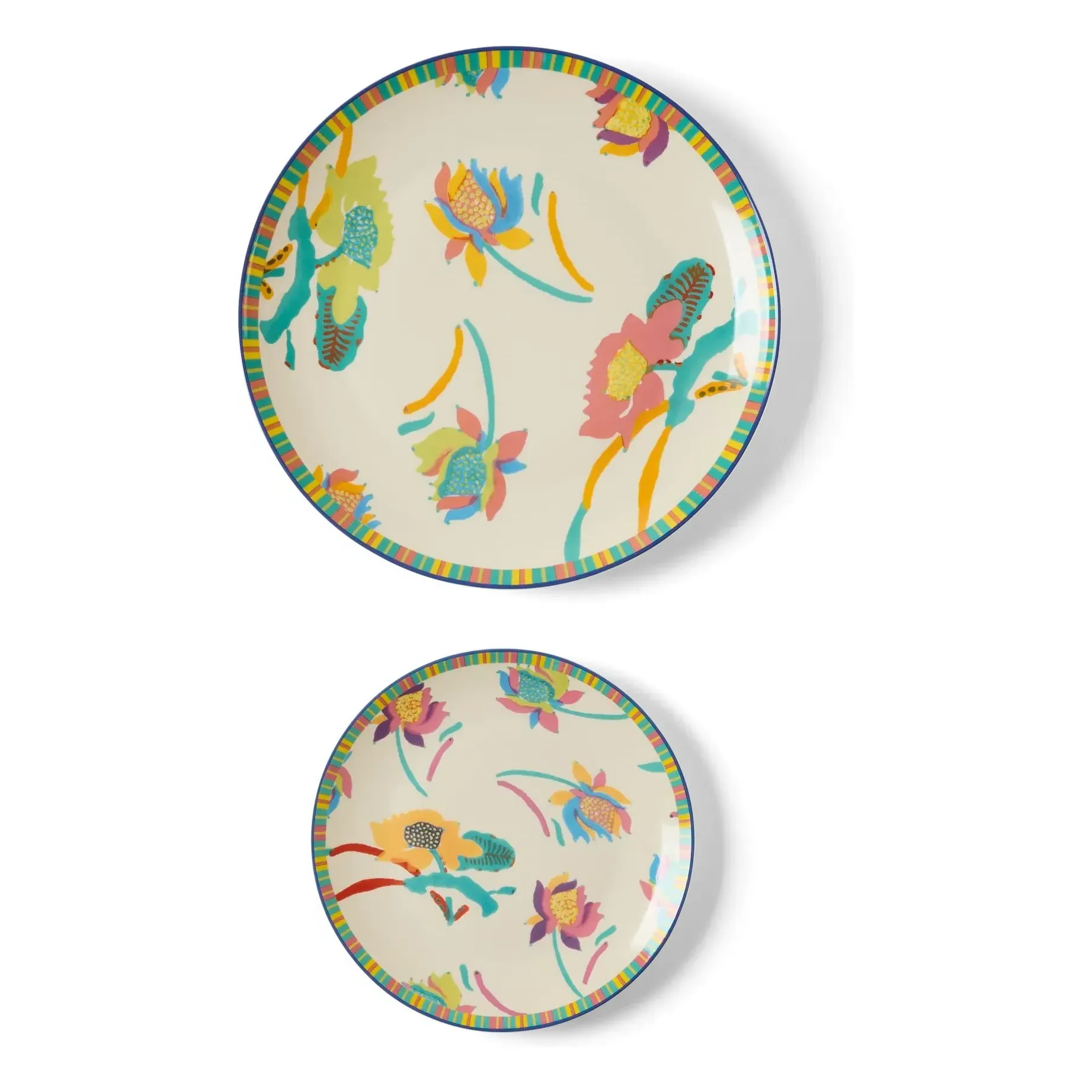 Japanese Porcelain Plates Set of 2 - Cream product