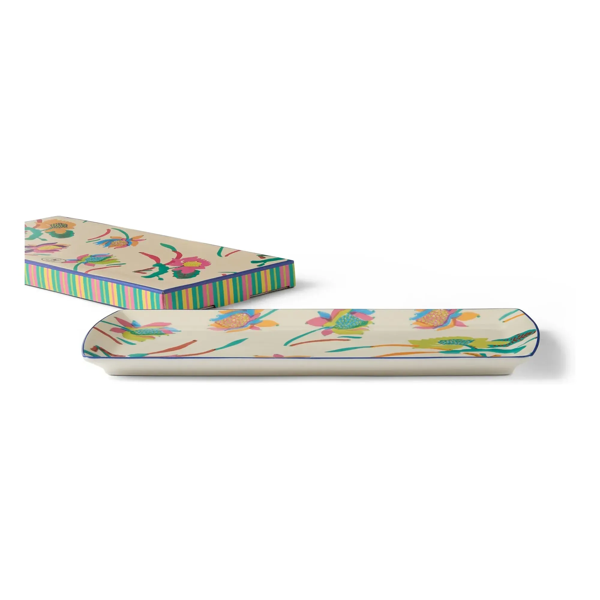 Japanese Porcelain Rectangular Tray - Cream alternate view