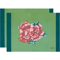 Nina Placemats Set of 2 - Blue, Cotton alternate view