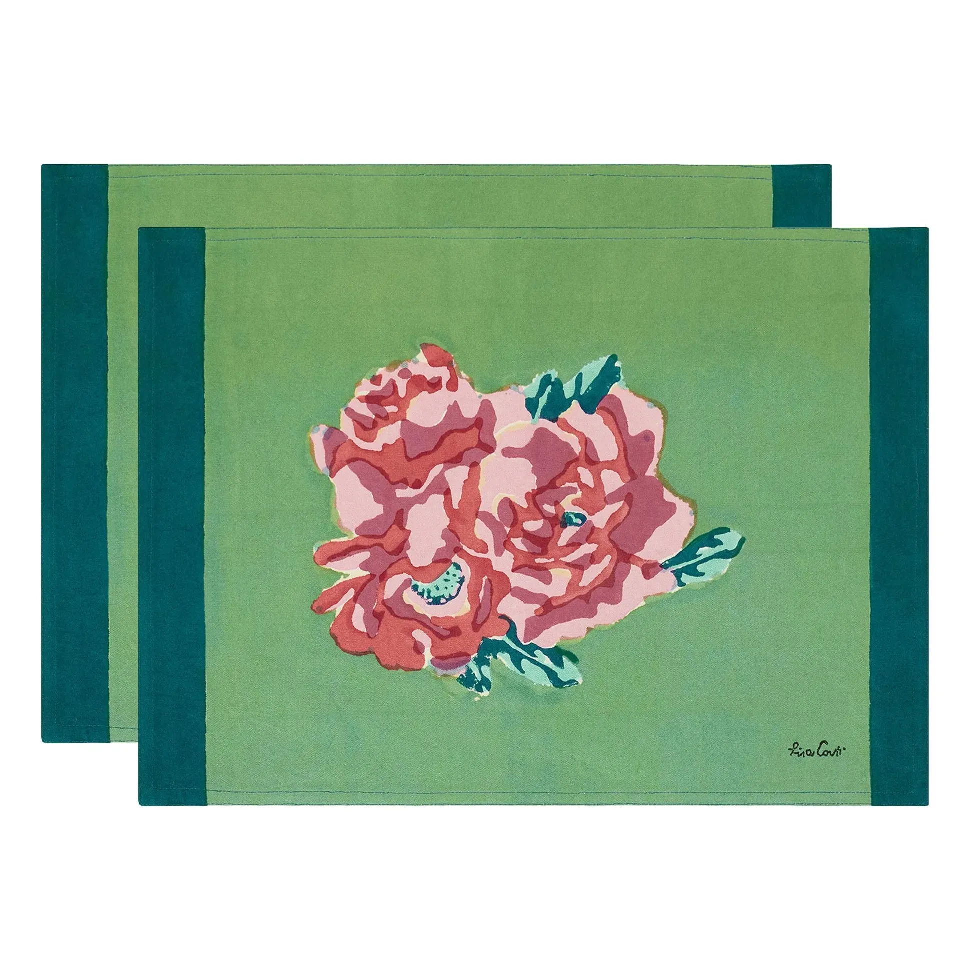 Nina Placemats Set of 2 - Blue, Cotton product