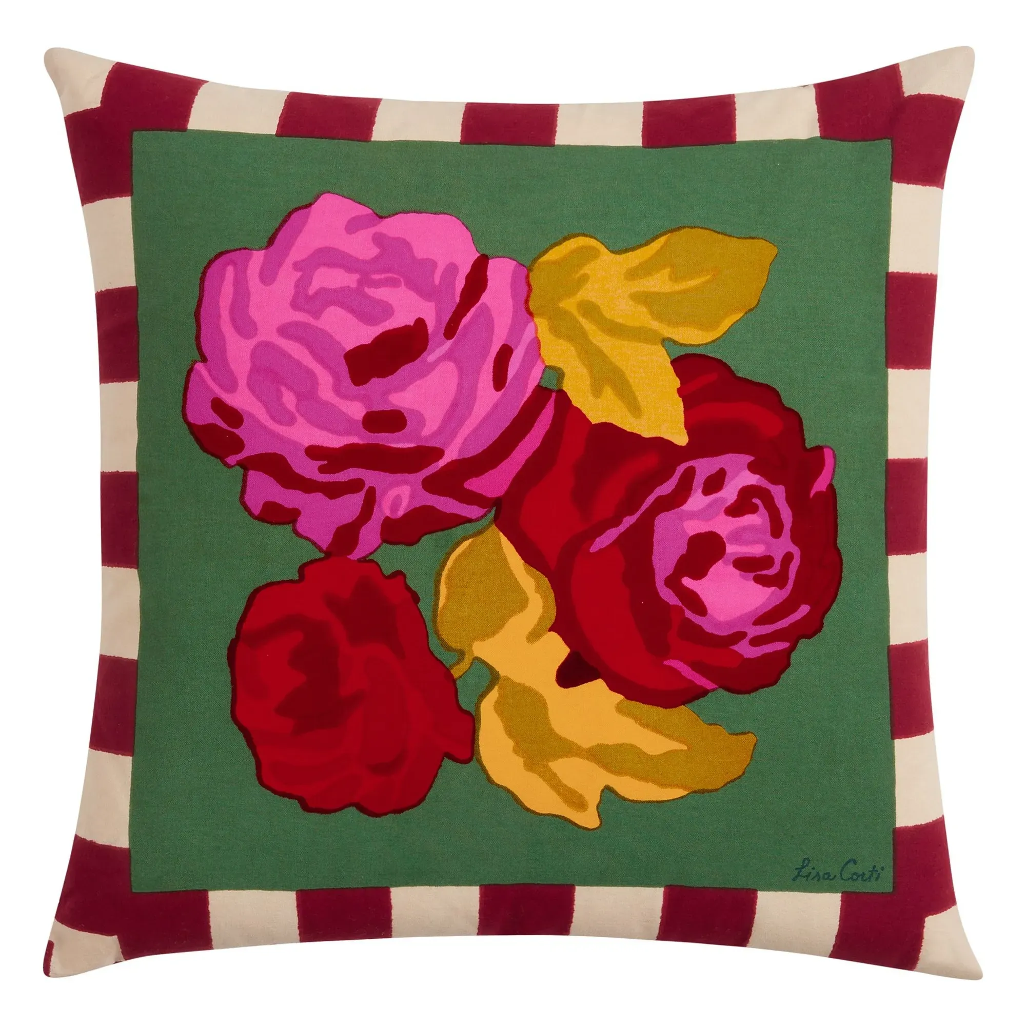 Nizam Stripes Cushion Cover - Green, Cotton product