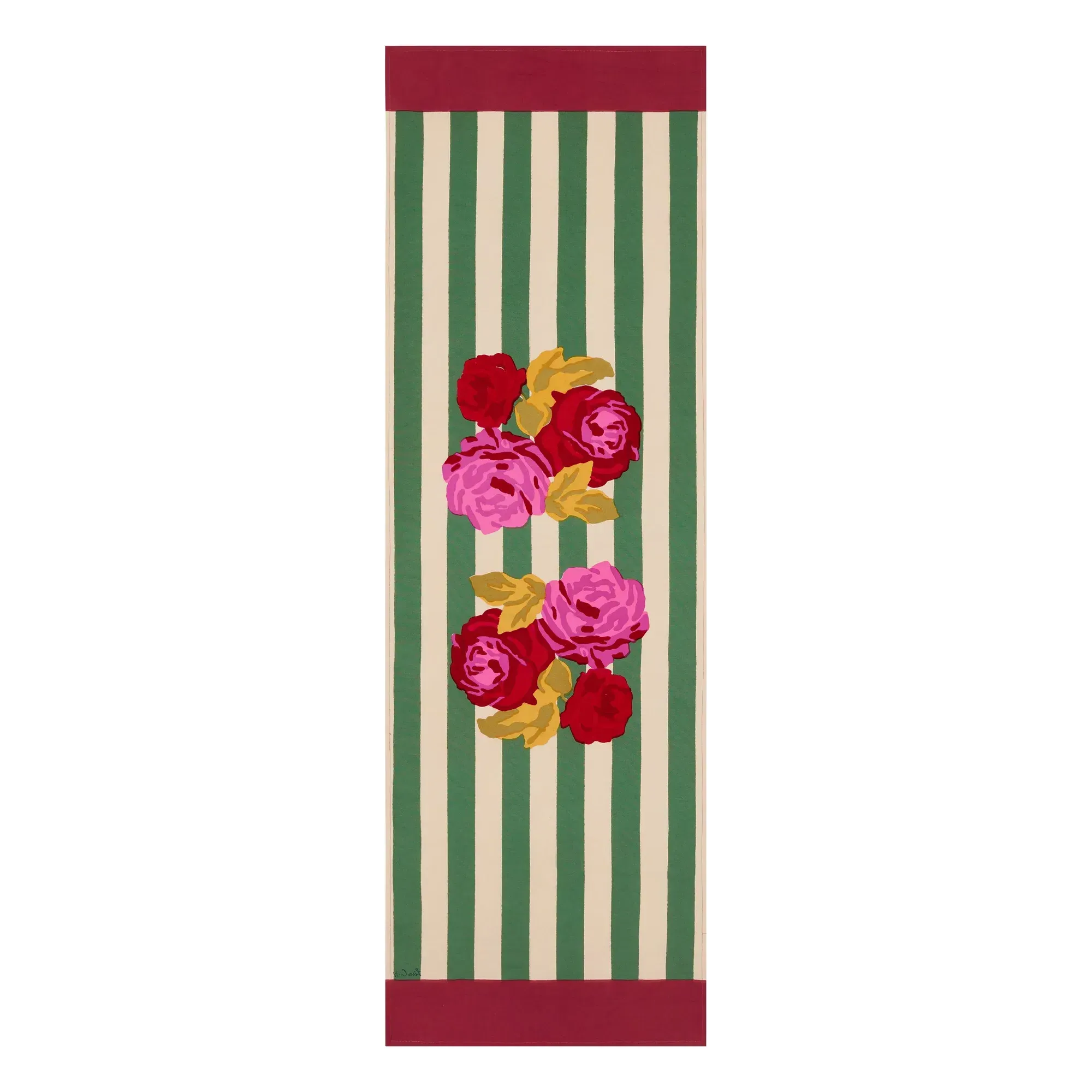 Nizam Stripes Table Runner - Green, Cotton product