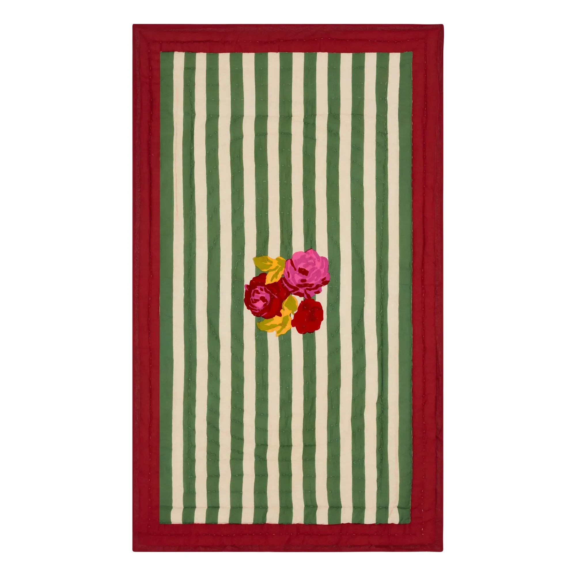 Nizam Stripes Throw - Green, Cotton product
