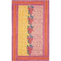 Plaid Dam Dam Cotton Throw - Straw Yellow alternate view