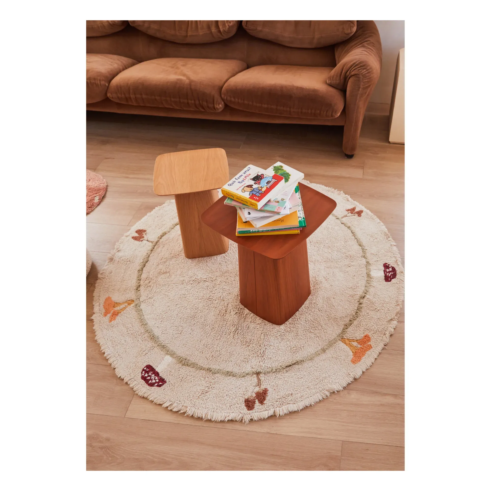 Chanterelle Round Rug - Multicoloured, Cotton alternate view