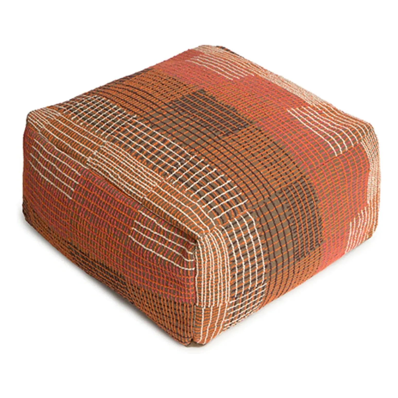 City Reversible Pouffe - Red, Cotton product