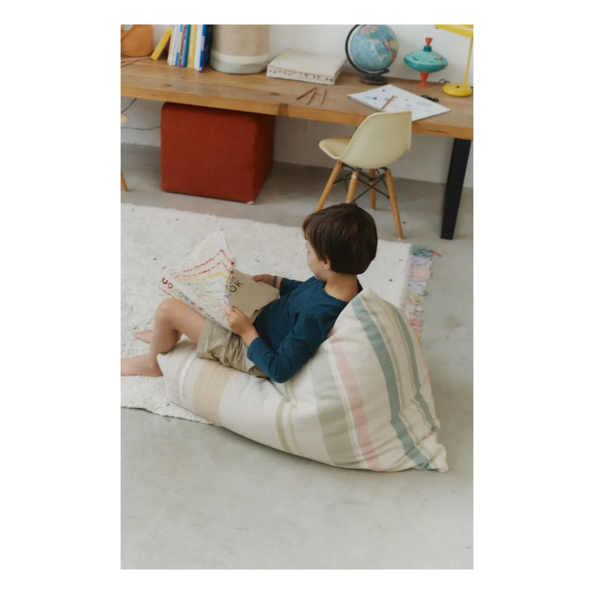 Cleo Pouffe - Multicoloured, Cotton Canvas alternate view