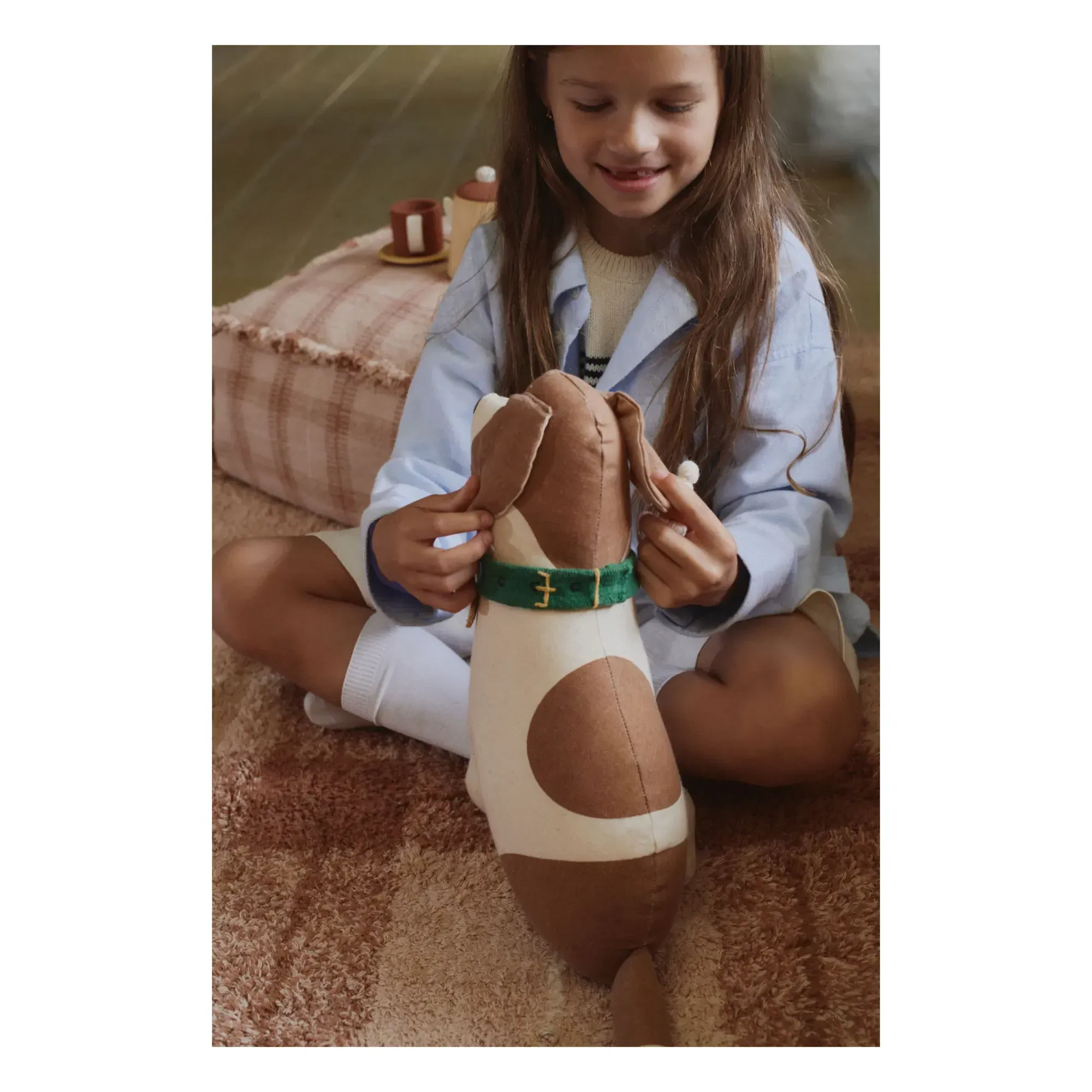 Cooper Beagle Shaped Cushion - Camel, Cotton alternate view