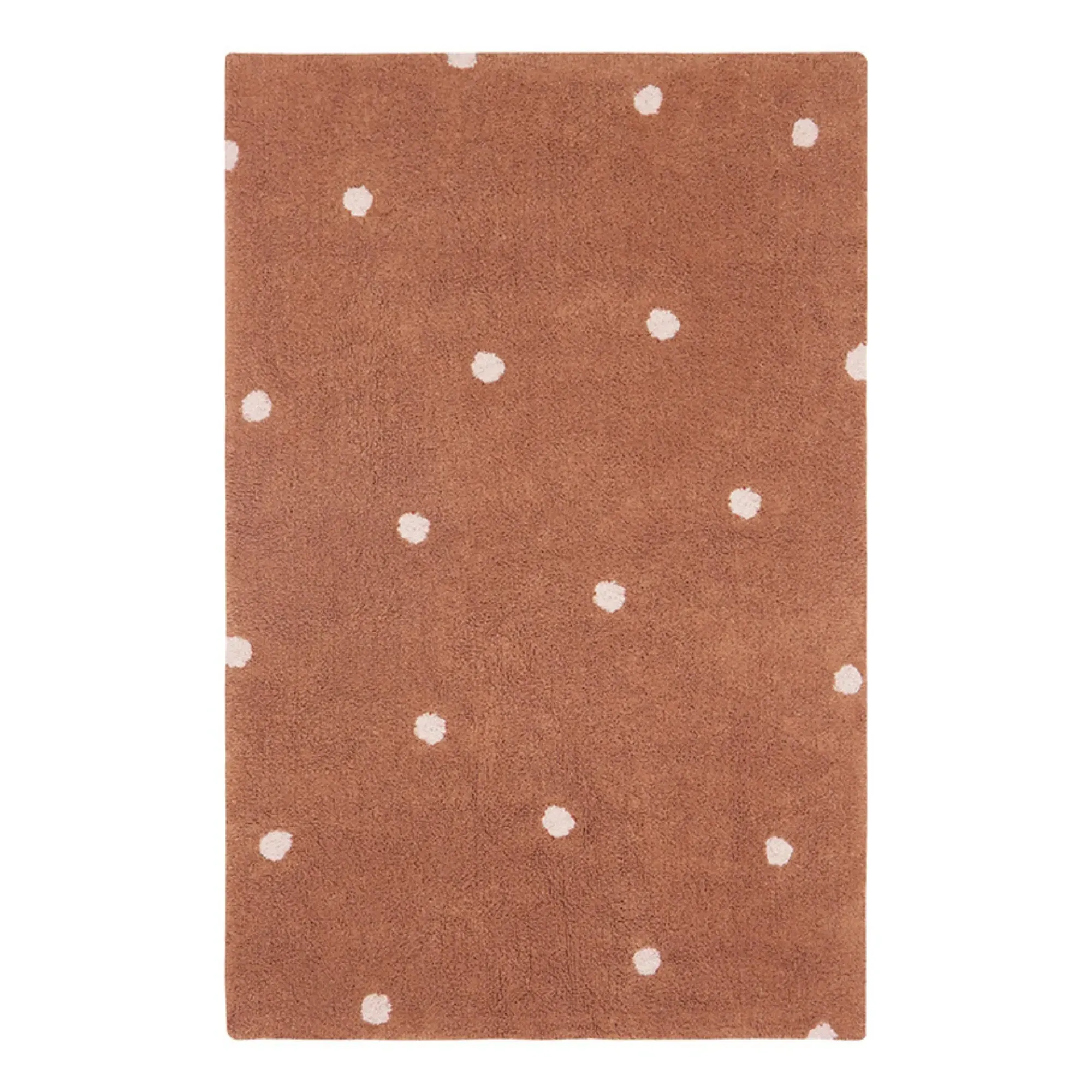 Dot Cotton Rug with Polka-Dot Pattern - Terracotta product