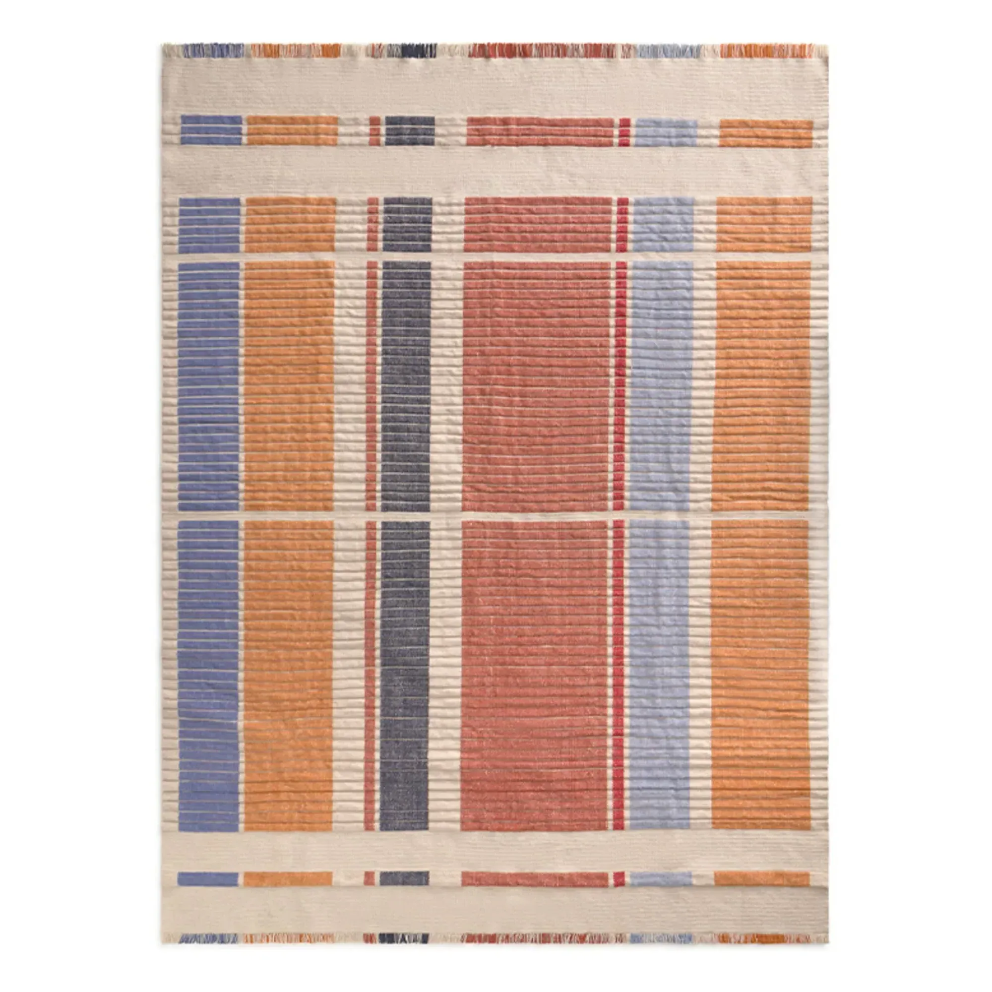 Handloom Woven Rug - Natural, Wool & Cotton product
