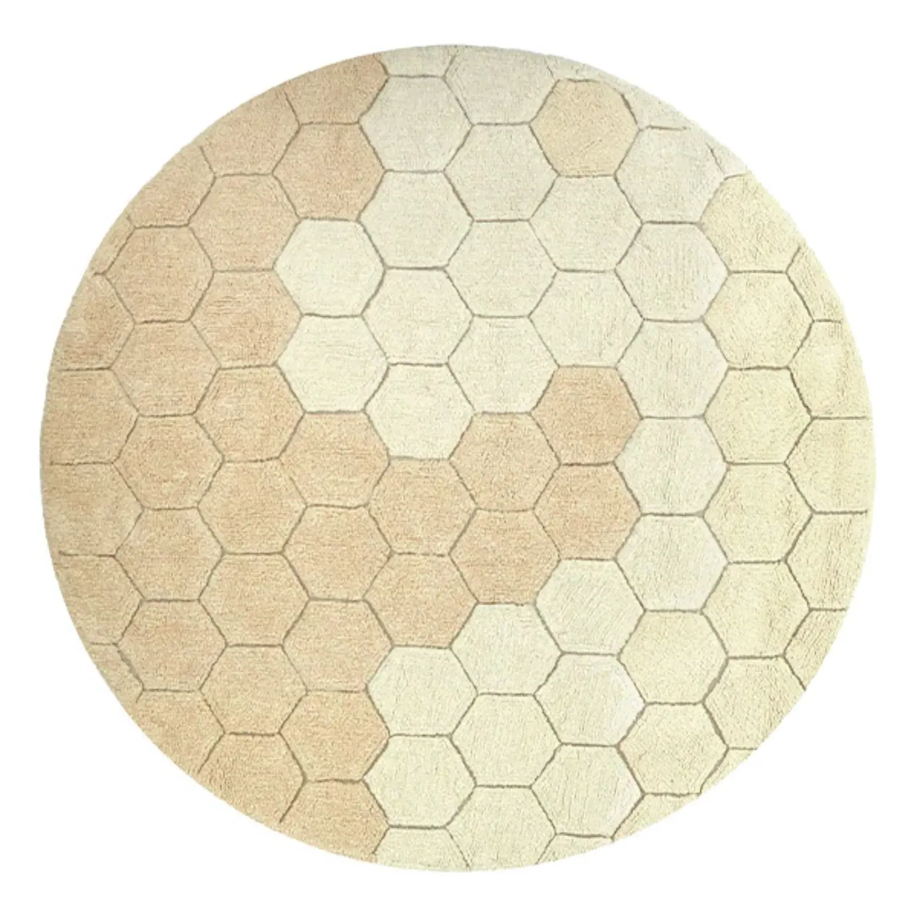 Honeycomb Round Rug - Golden, Cotton product