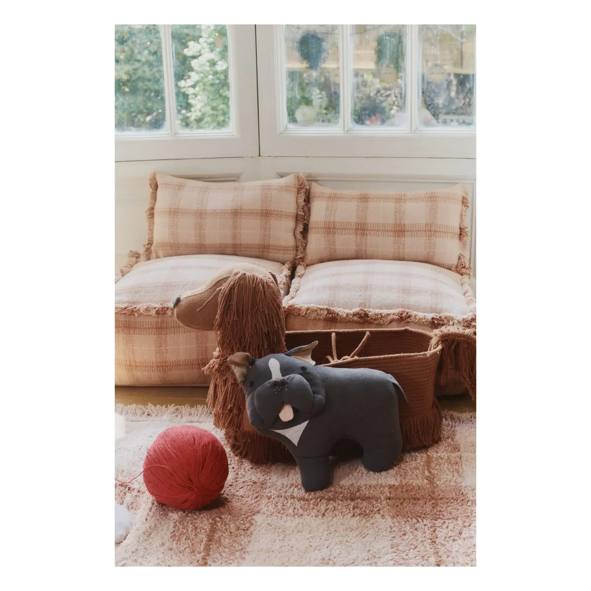 Jimmy French Bulldog Shaped Cushion - Charcoal Grey, Cotton alternate view