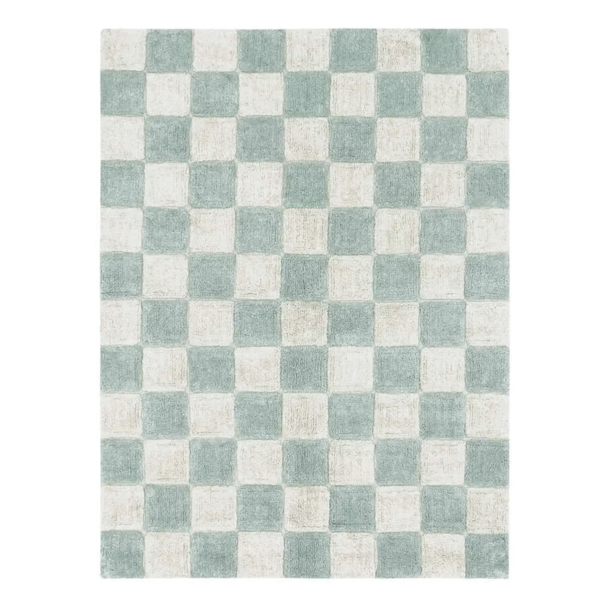 Kitchen Tiles Checkered Rug - Sage, Cotton product