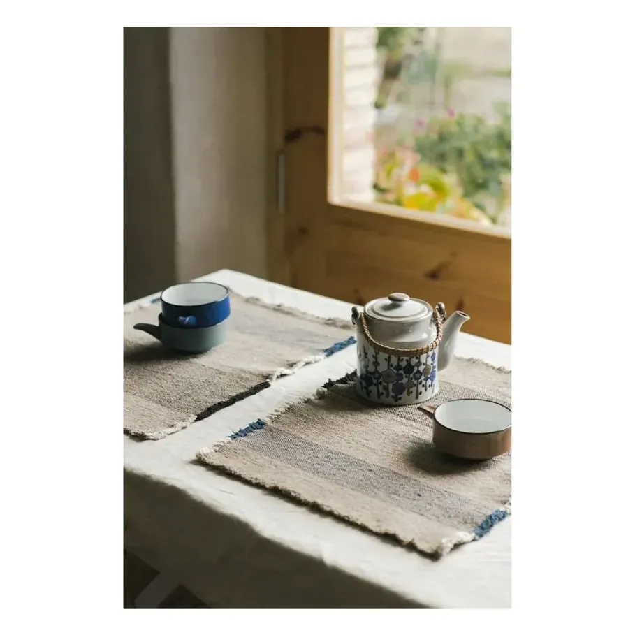 La Condesa Placemats Set of 2 - Blue, Cotton alternate view
