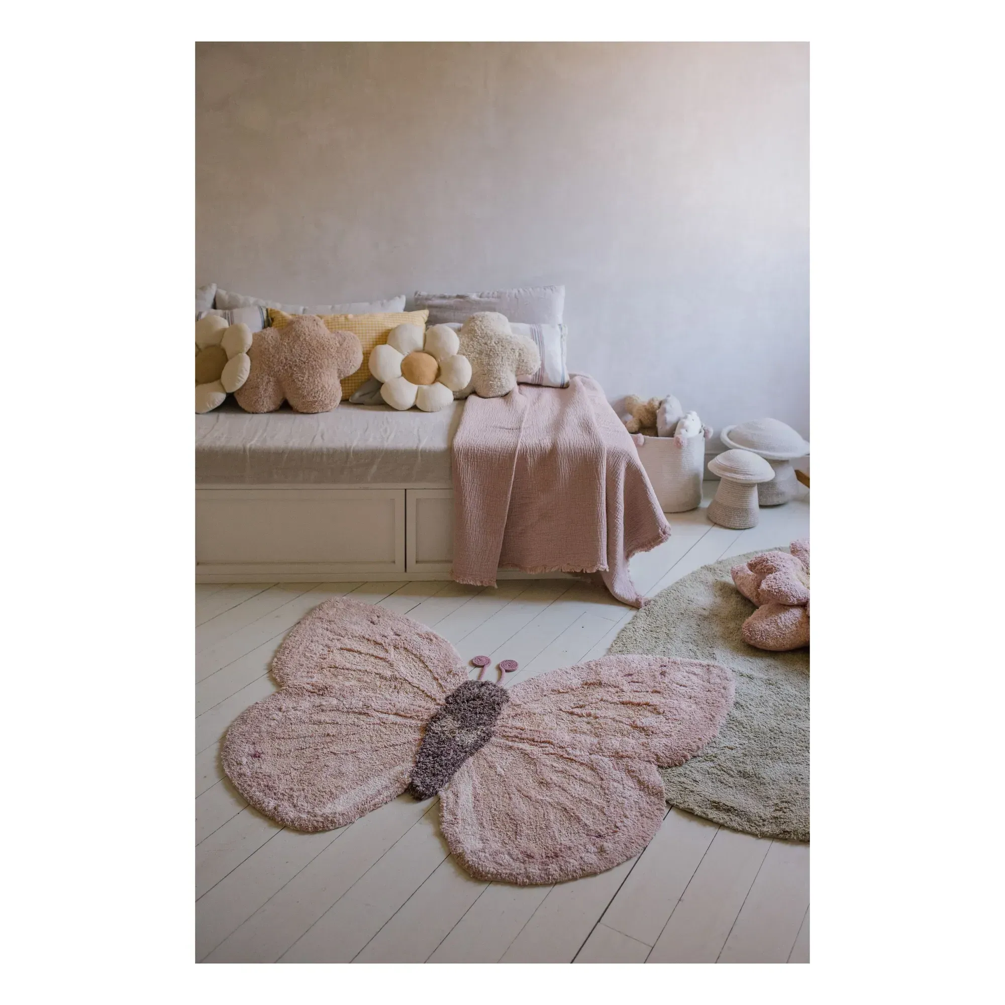 Lorena Canals Butterfly Rug - Pink, Cotton alternate view