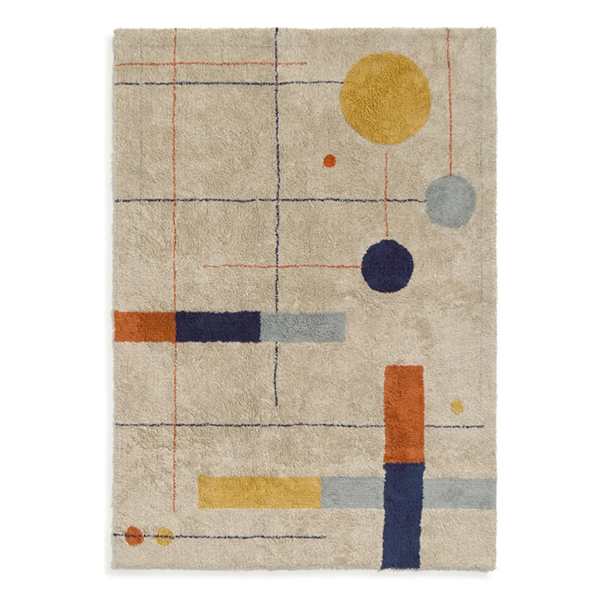 Lorena Canals Geometrical Shapes Washable Rug - Beige, Cotton product