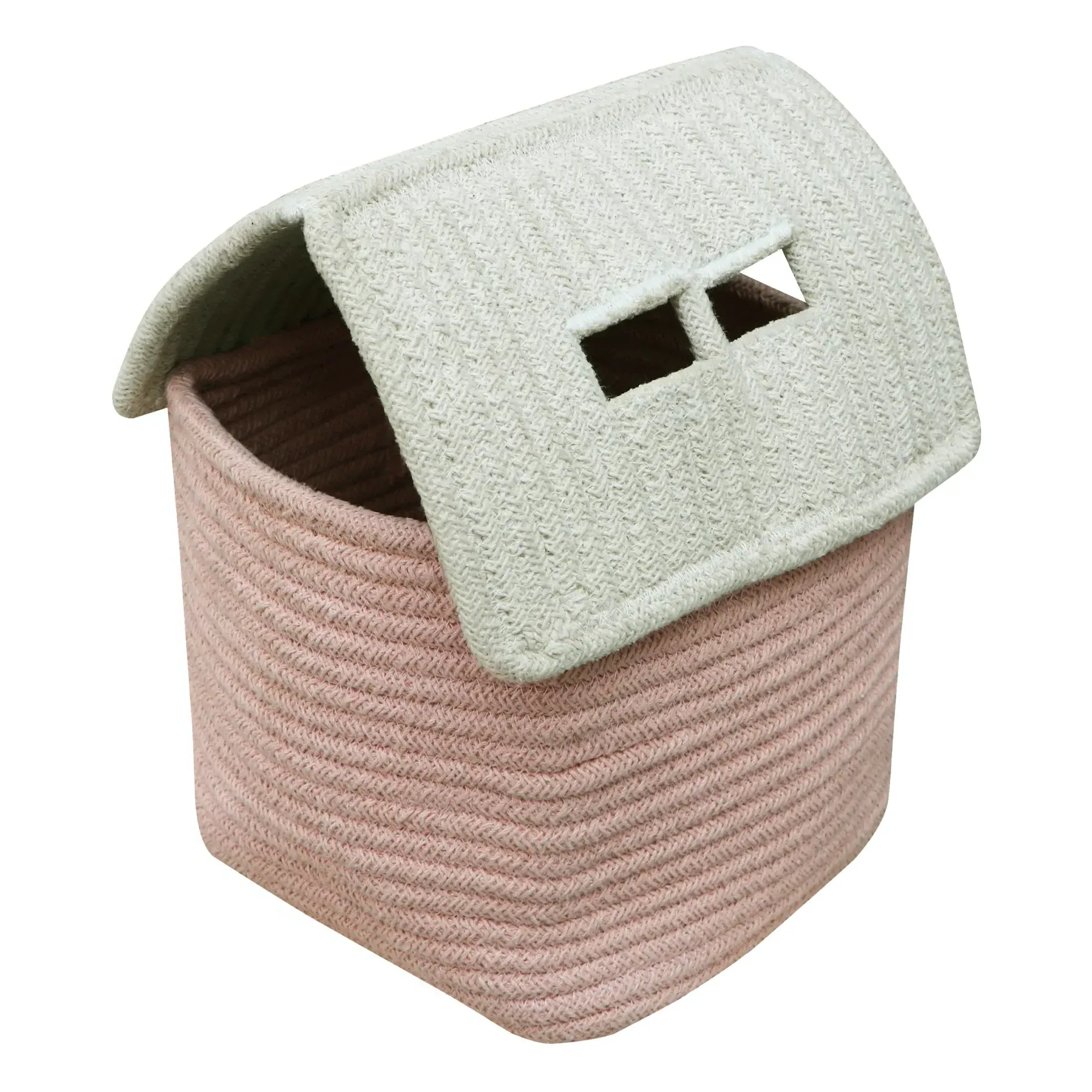 Lorena Canals House-Shaped Storage Basket - Nude Beige, Cotton product