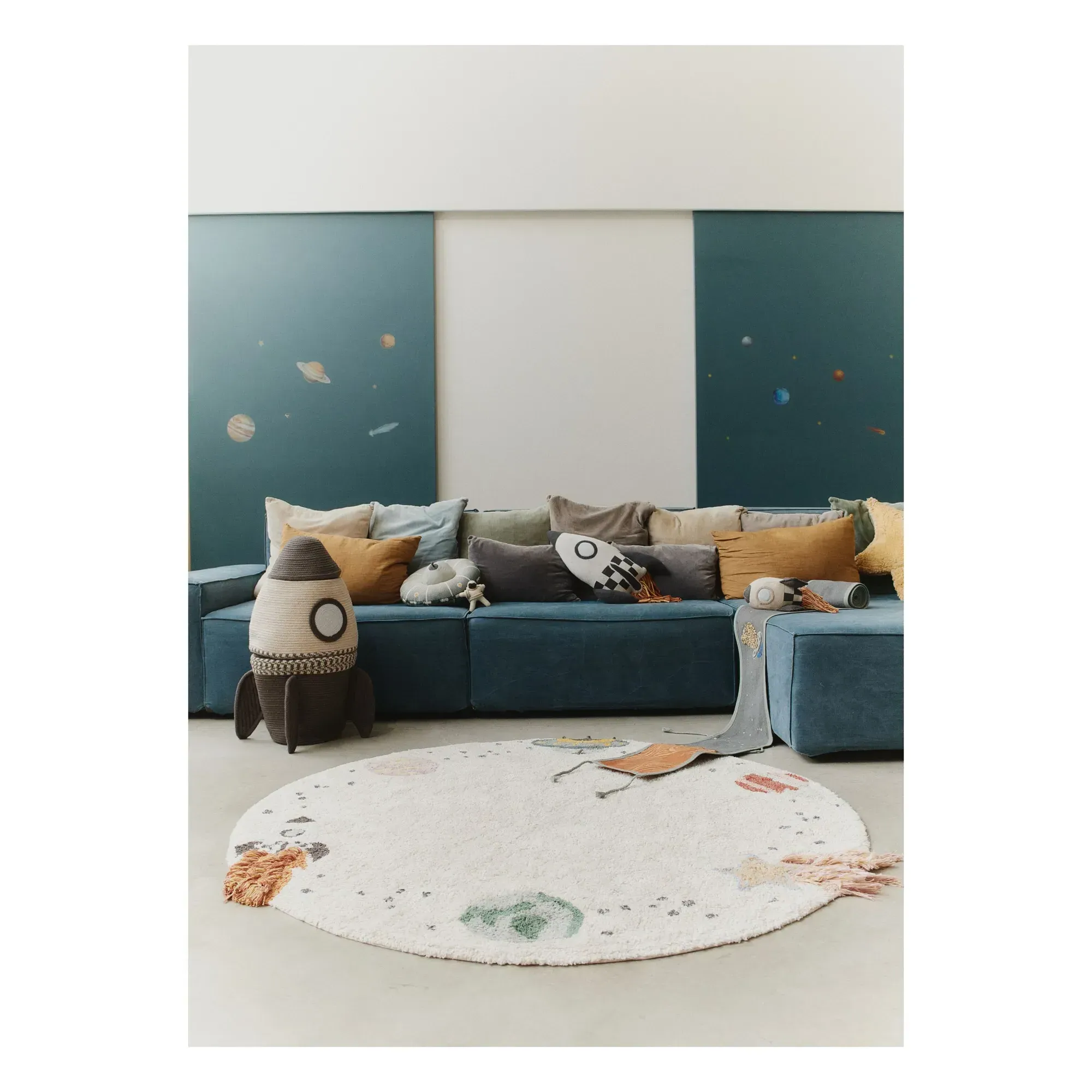 Lorena Canals Interstellar Round Rug - Multicoloured, Cotton alternate view