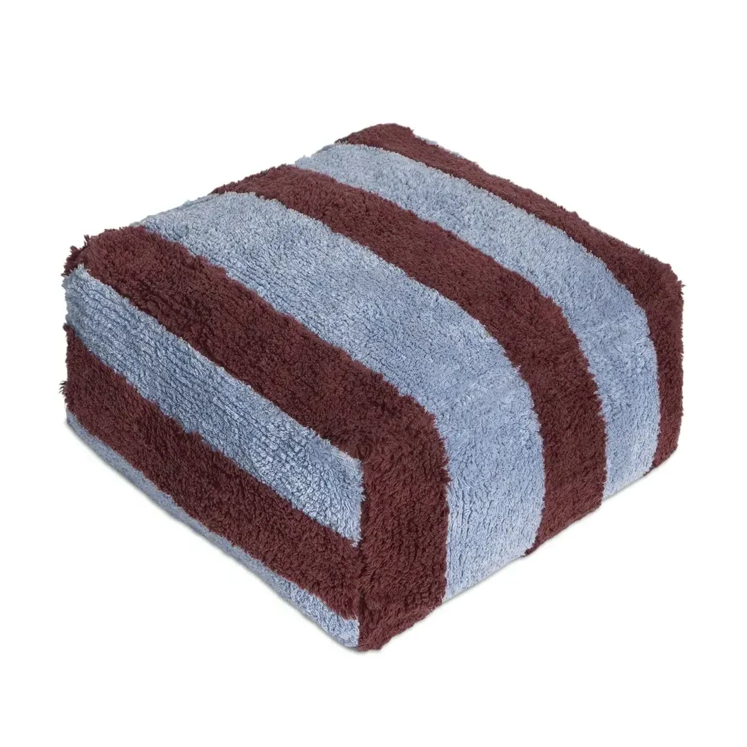 Lorena Canals Lines Pouf - Blue, Cotton product