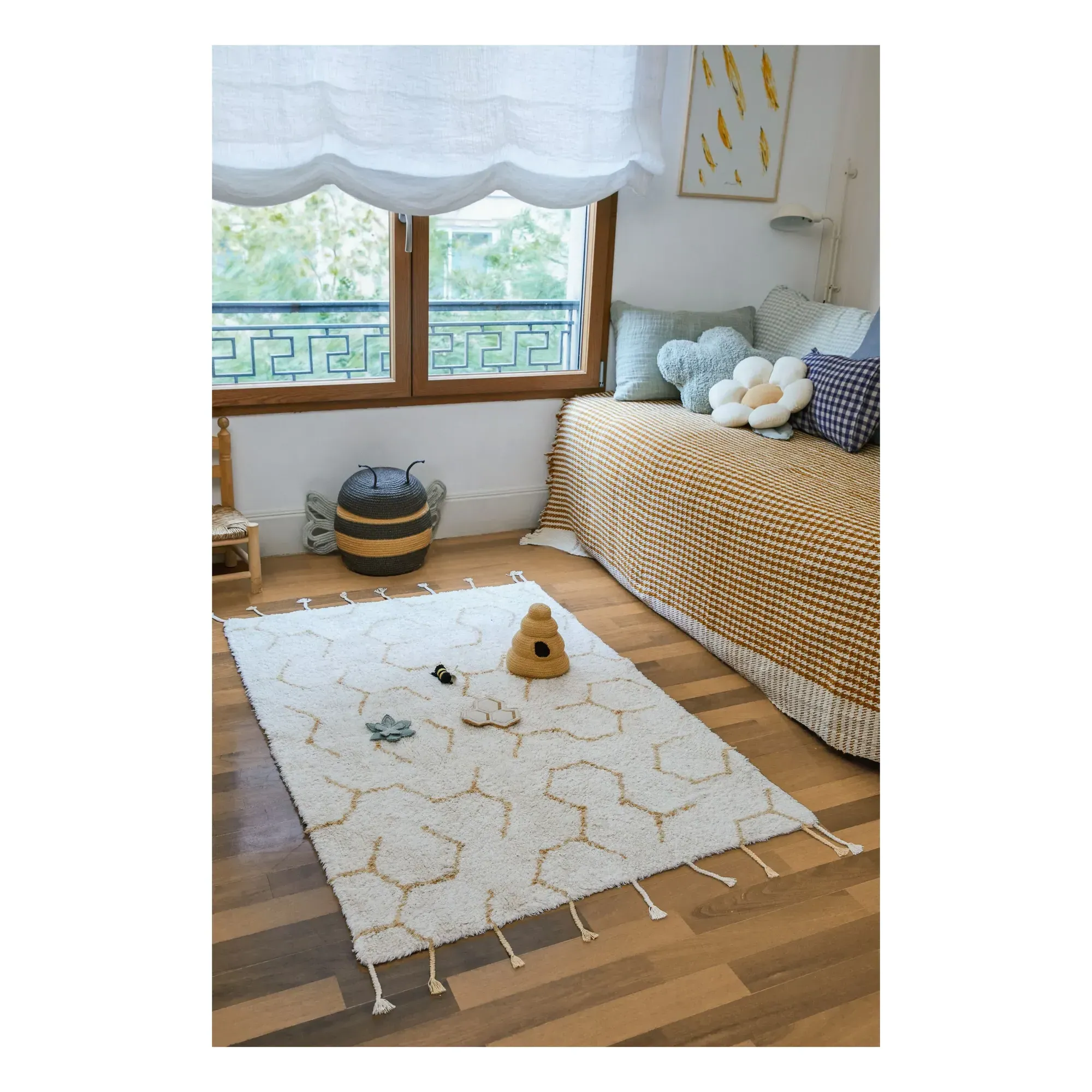 Lorena Canals Pollination Rectangular Play Rug - Multicoloured, Cotton alternate view