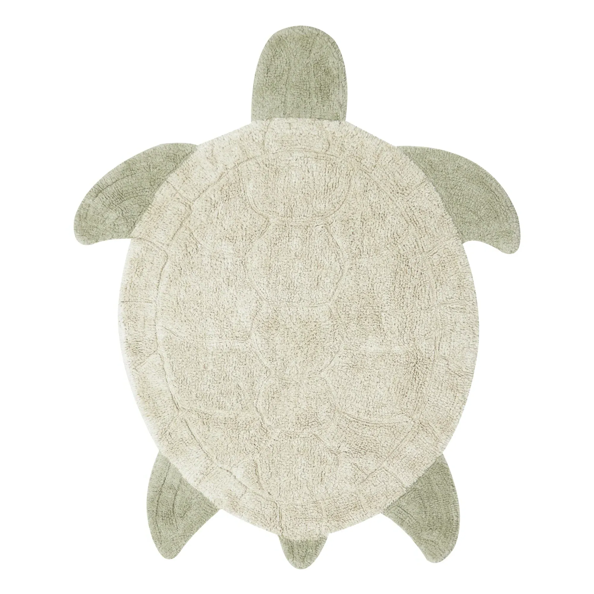 Lorena Canals Sea Turtle Shaped Rug - Olive, Cotton product