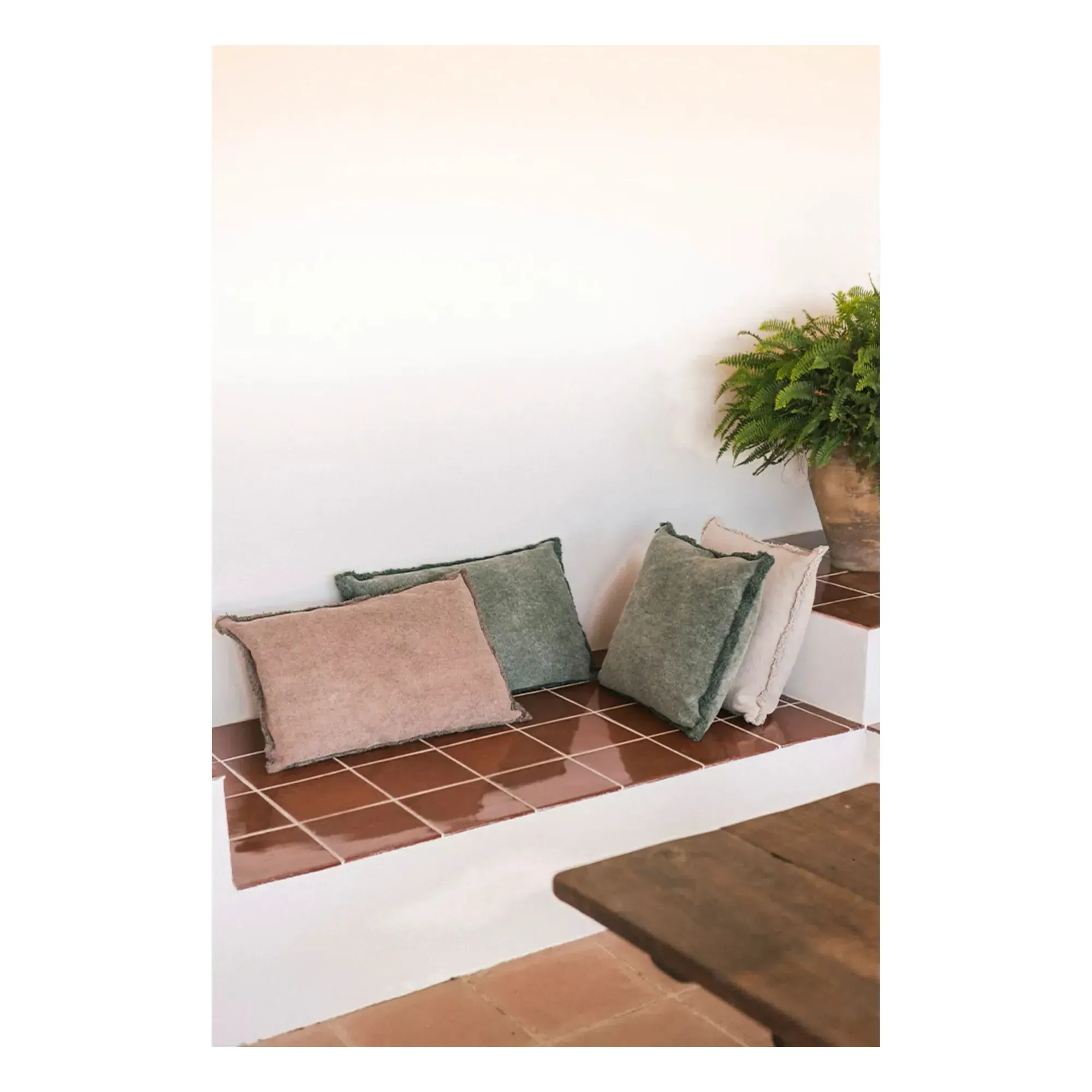 Lorena Canals Stonewashed Rectangular Cushion - Pink, Cotton alternate view
