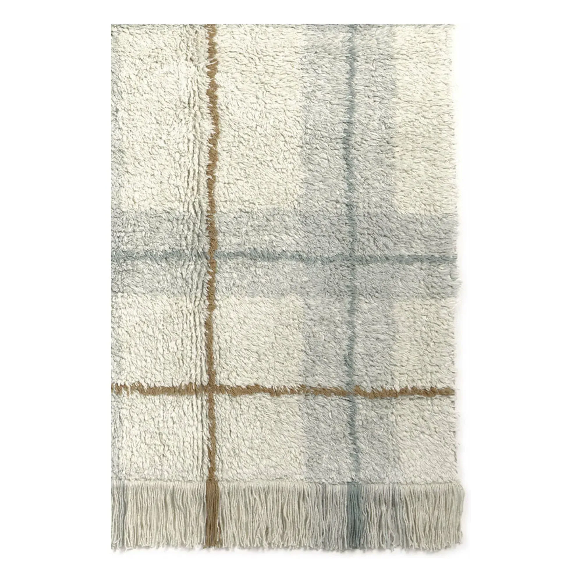 Lorena Canals Tartan Rug - Ice Blue, Cotton alternate view