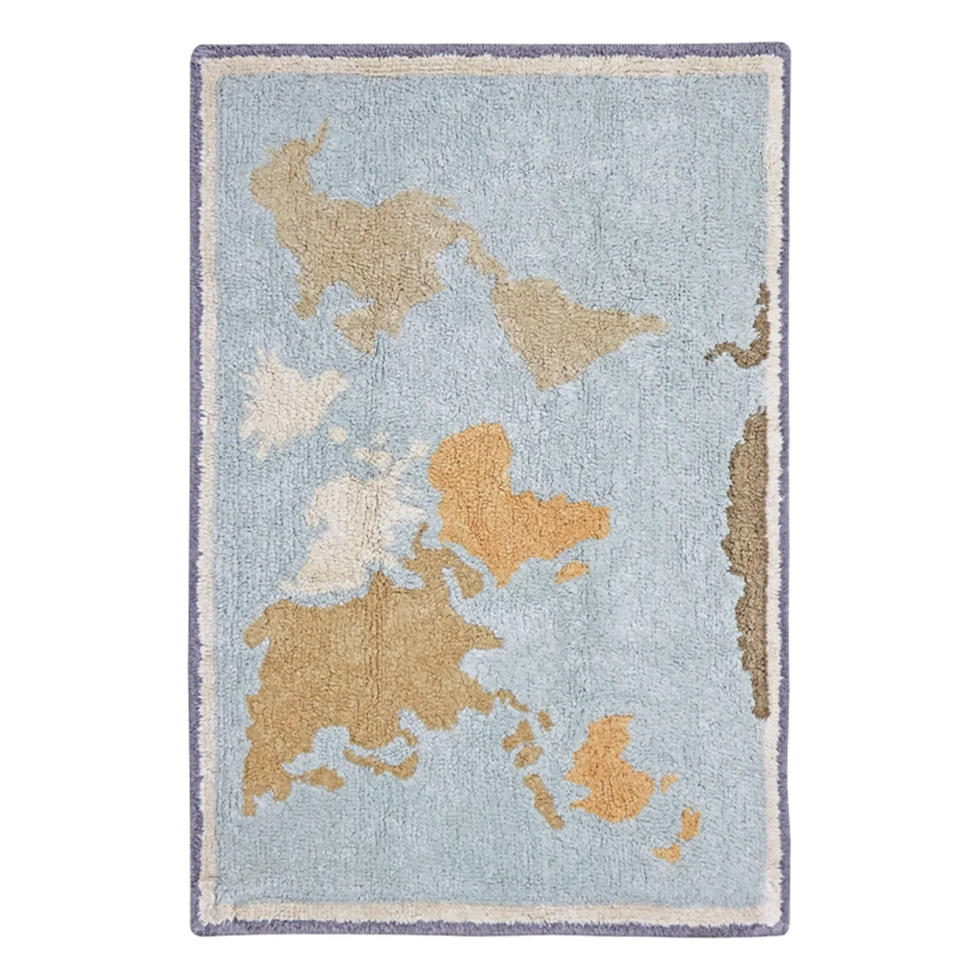 Lorena Canals World Map Rectangular Rug - Multicoloured, Cotton product
