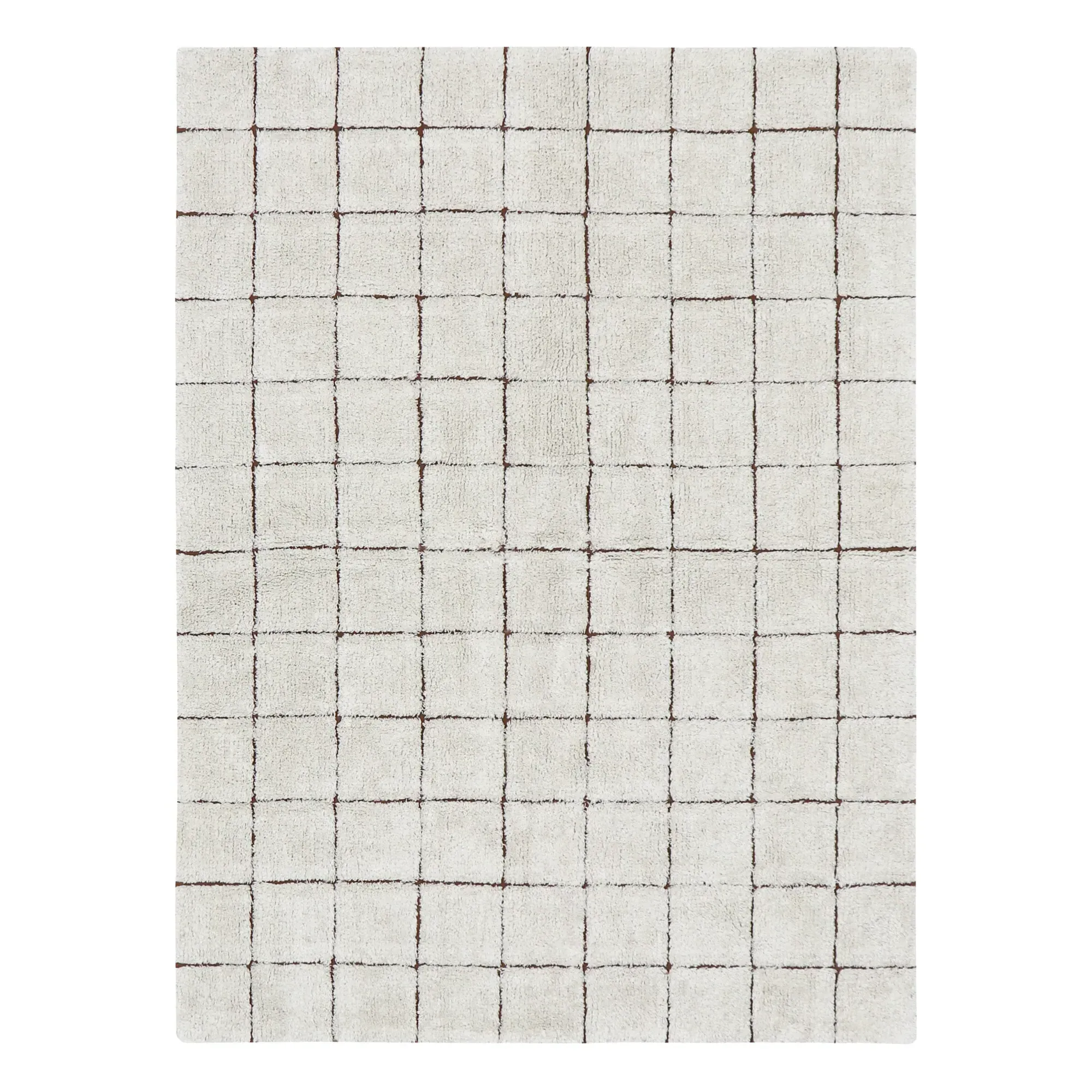 Mosaic Checkered Rug - Natural, Cotton product
