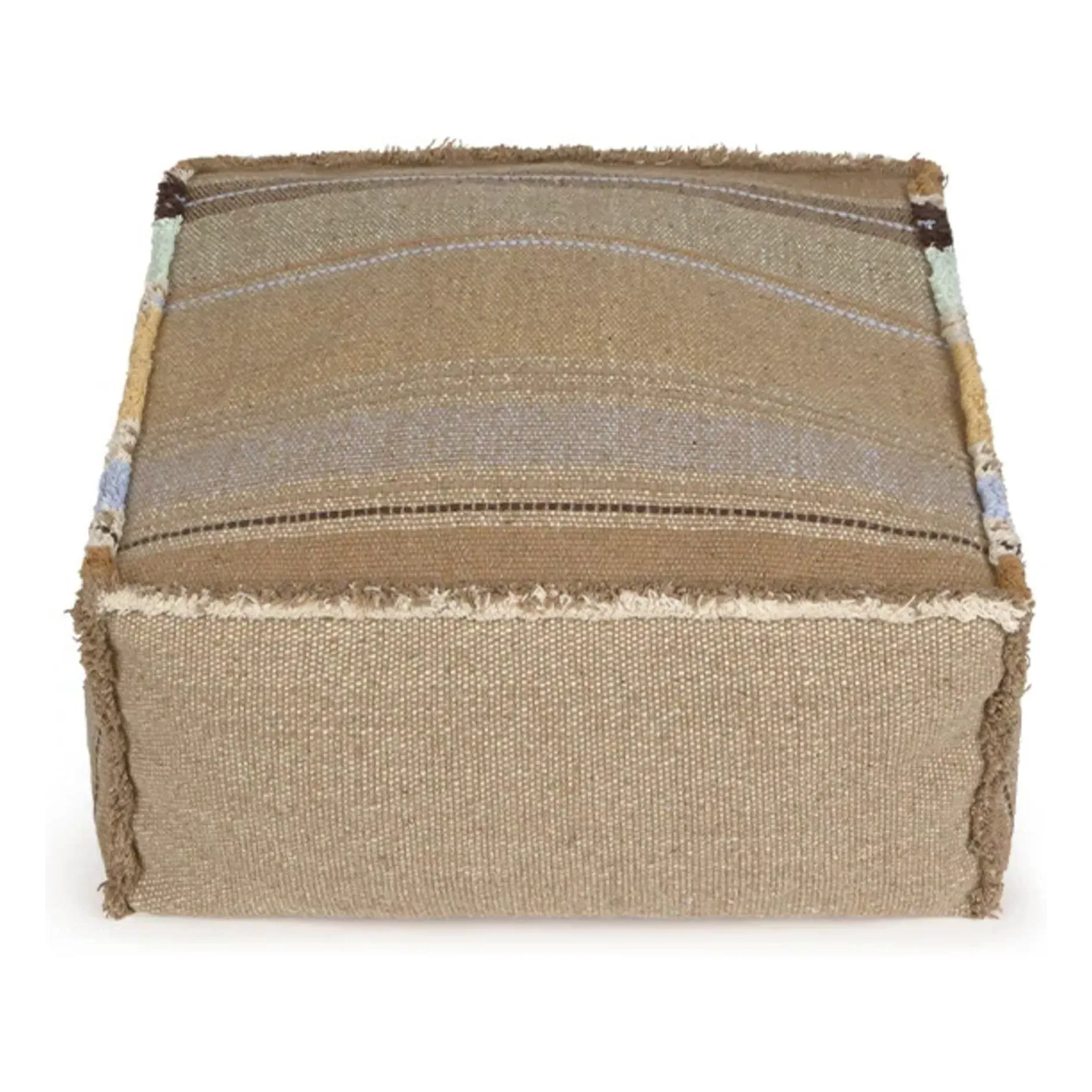 Puebla Square Pouffe - Beige, Cotton product