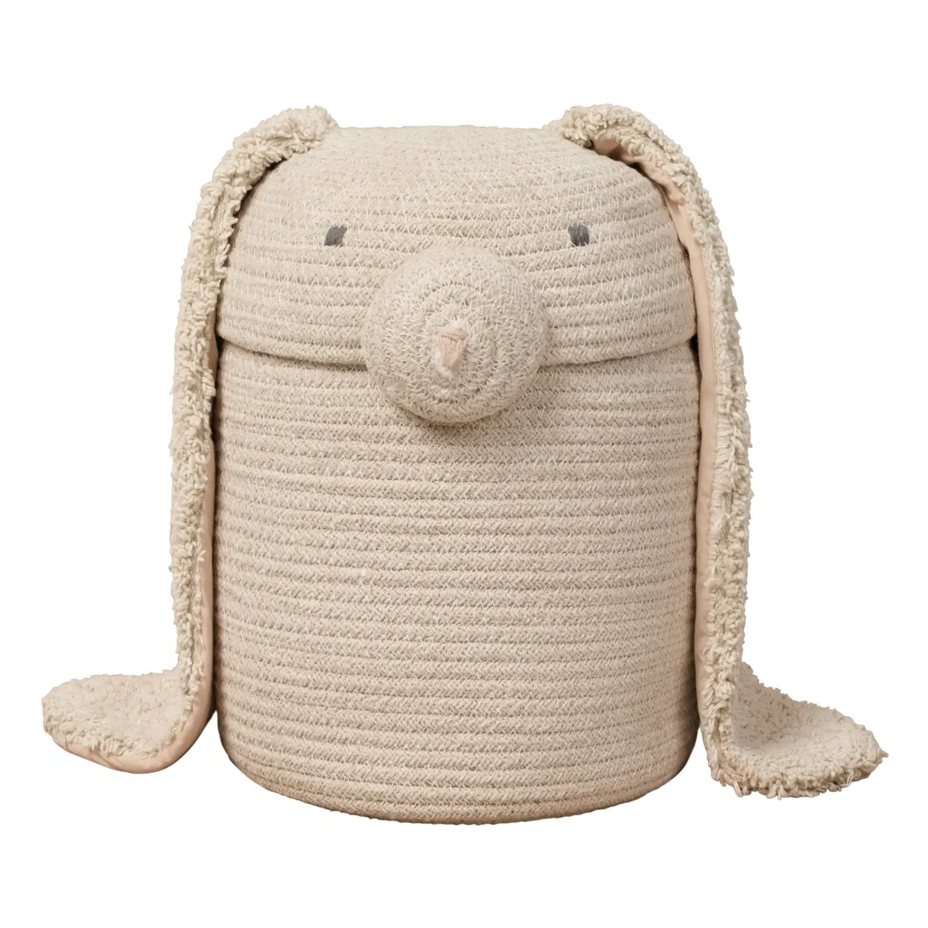 Rita the Rabbit Oval Storage Basket - Ecru, Cotton product