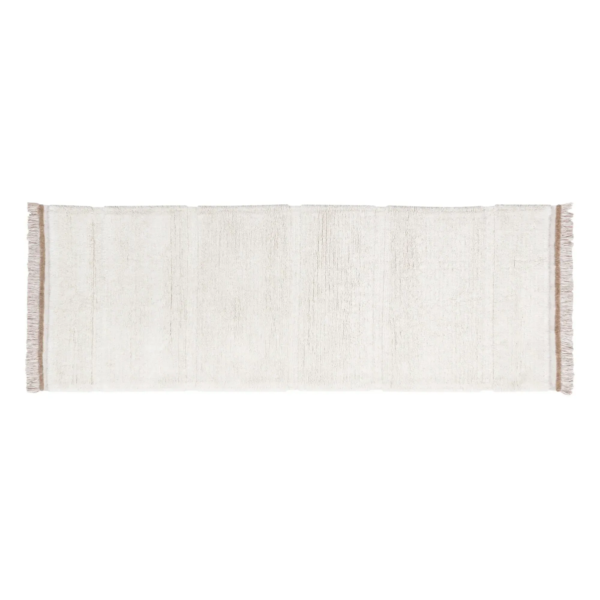 Steppe Runner Rug - White, Wool product