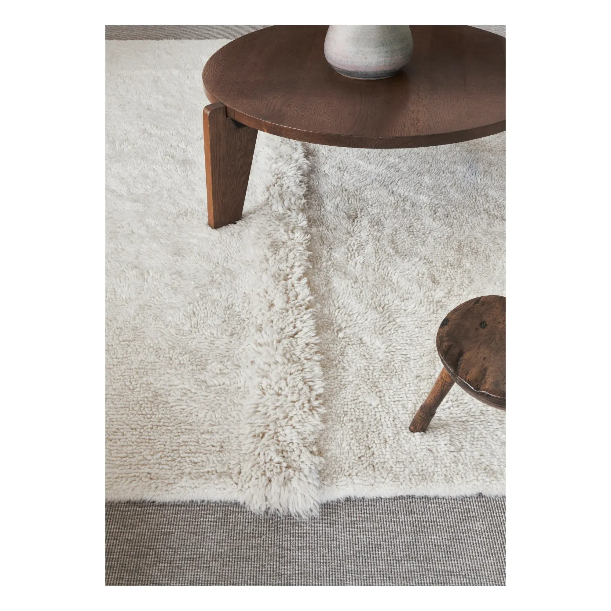 Tundra Long Pile Wool Rug - White alternate view