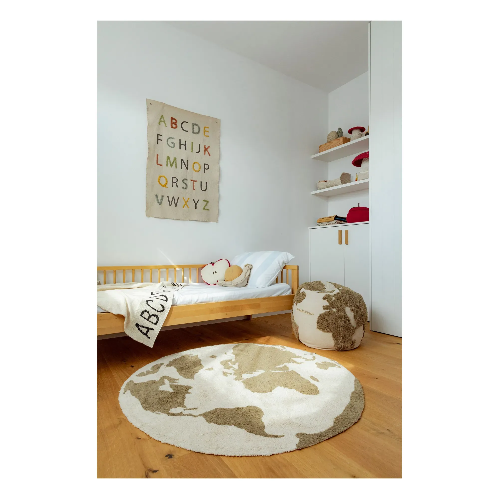 World Carpets Round Rug - Khaki, Cotton alternate view