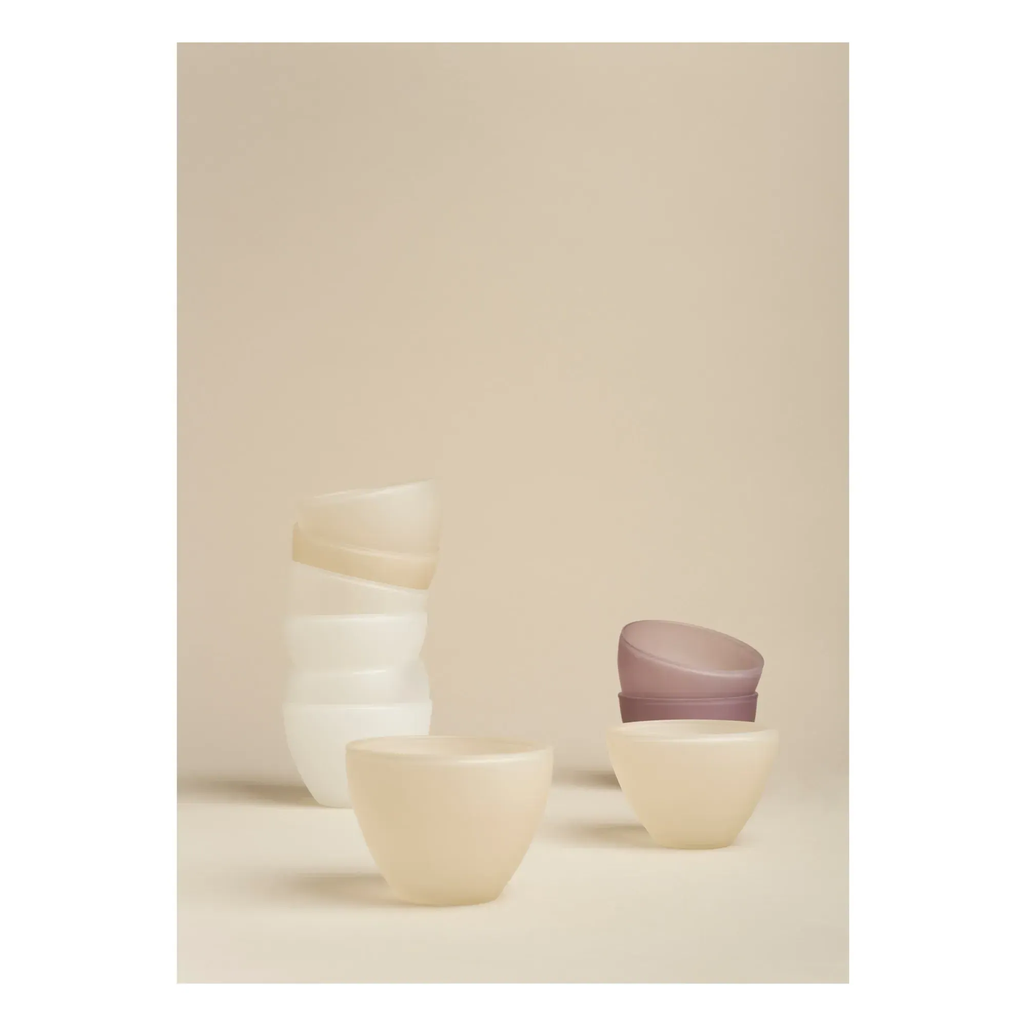 Opal Borosilicate Bowls Set of 2 - Ecru alternate view