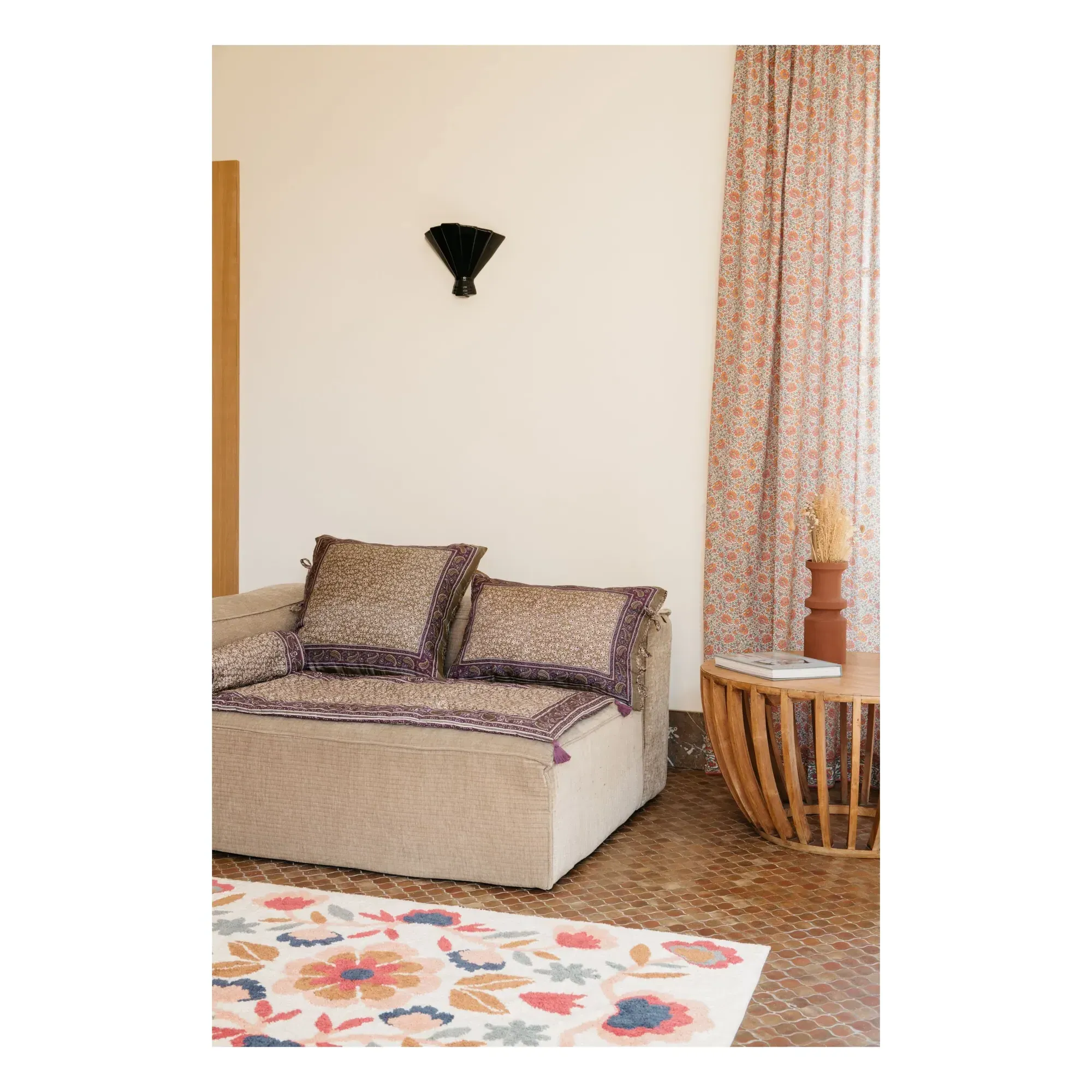 Jamy Sofa Cover Reversible - Khaki, Organic Cotton alternate view