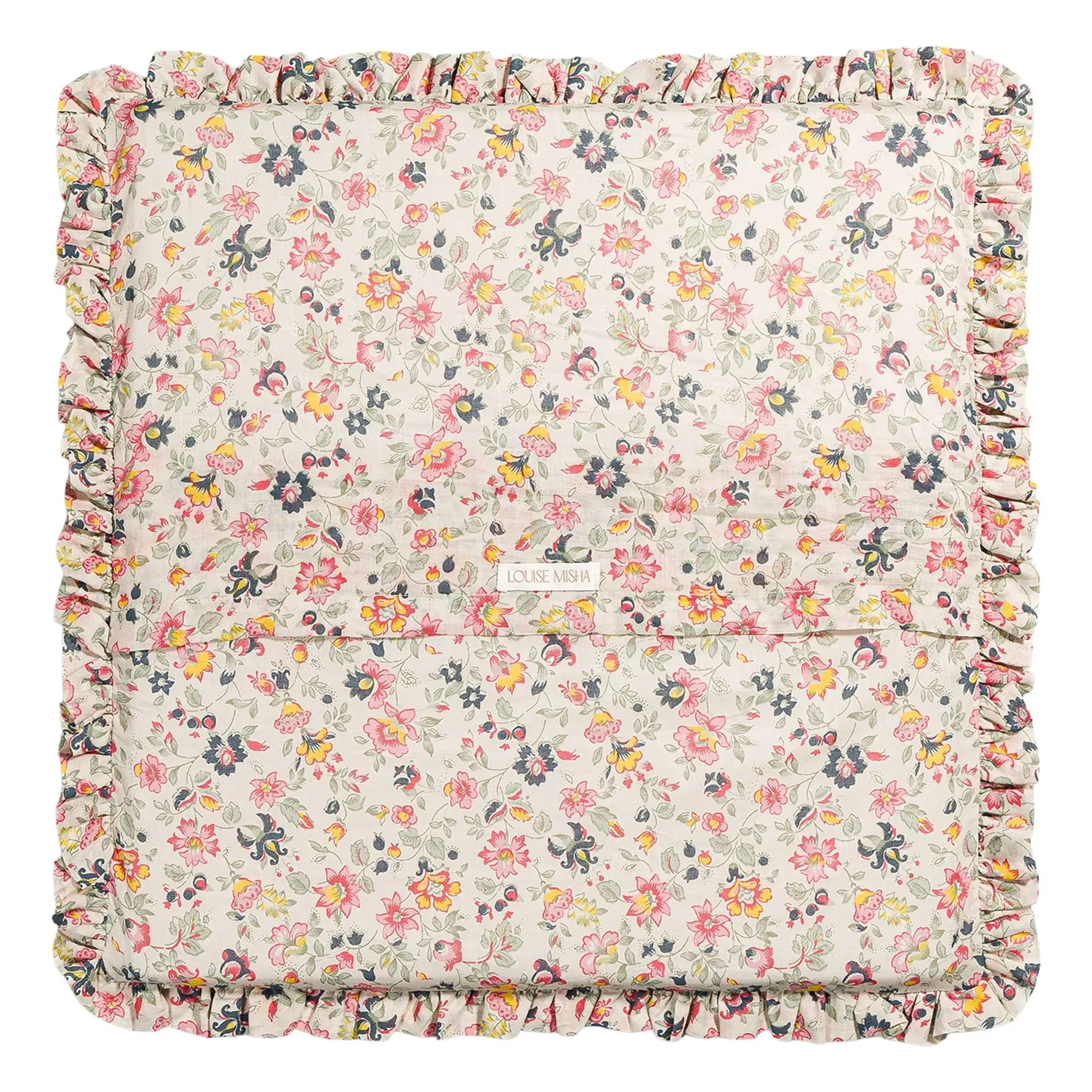 Jimy Floral Cushion Cover - Cream, Organic Cotton alternate view