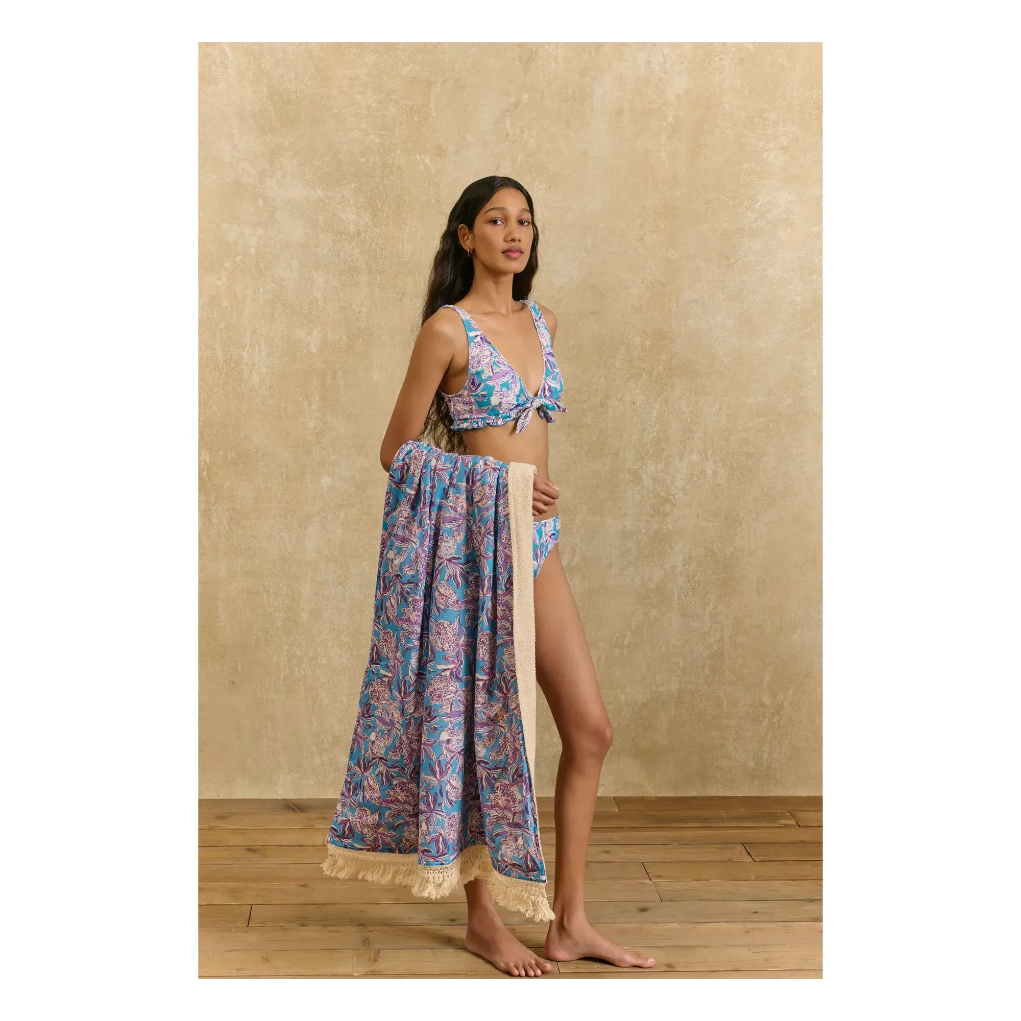 Lana Fouta-Style Beach Towel - Blue, Organic Cotton product