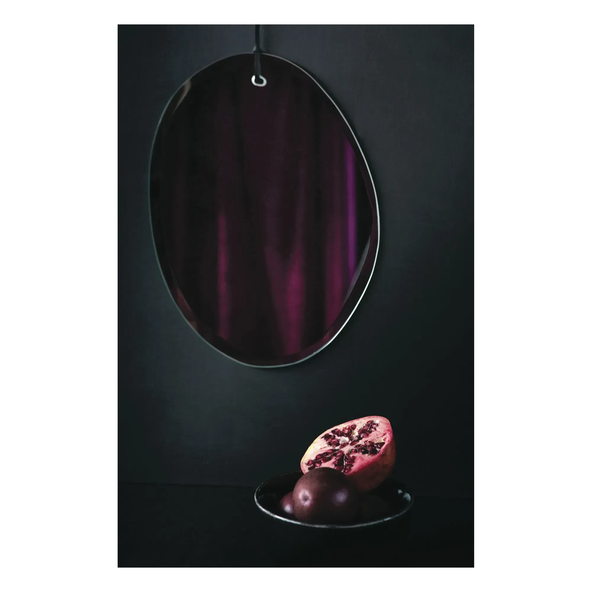 Beveled Vertical Oval Mirror - Natural alternate view