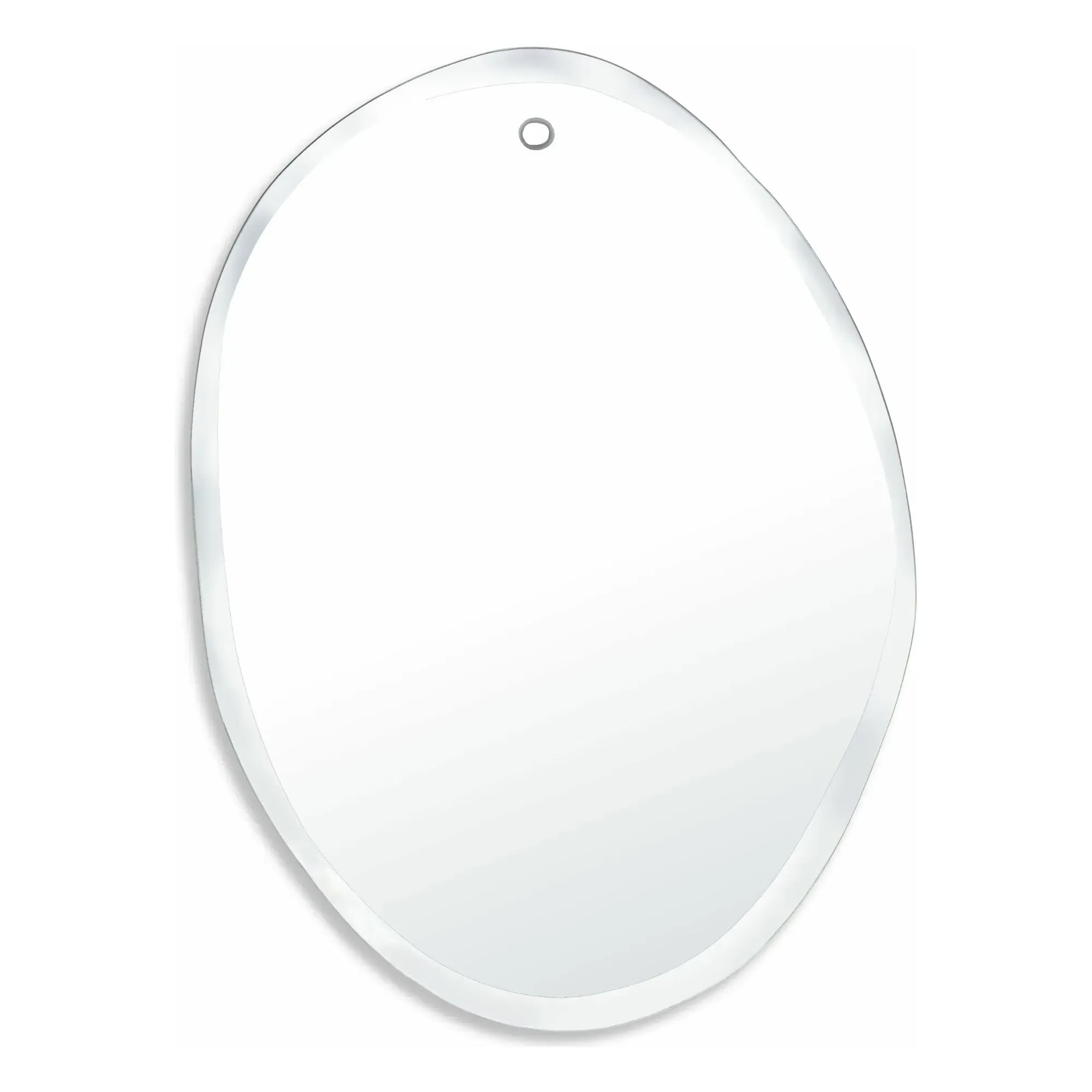 Beveled Vertical Oval Mirror - Natural product