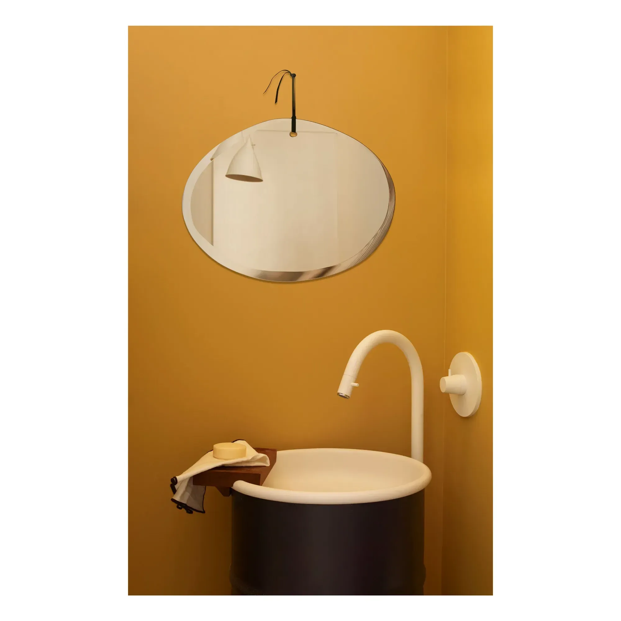 Extra Thin Bevelled Oval Wall Mirror - Glass alternate view