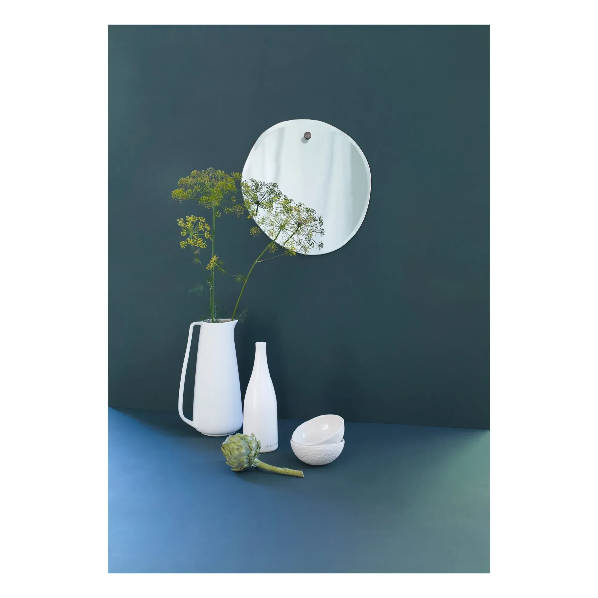 Extra Thin Bevelled Round Wall Mirror - Glass alternate view