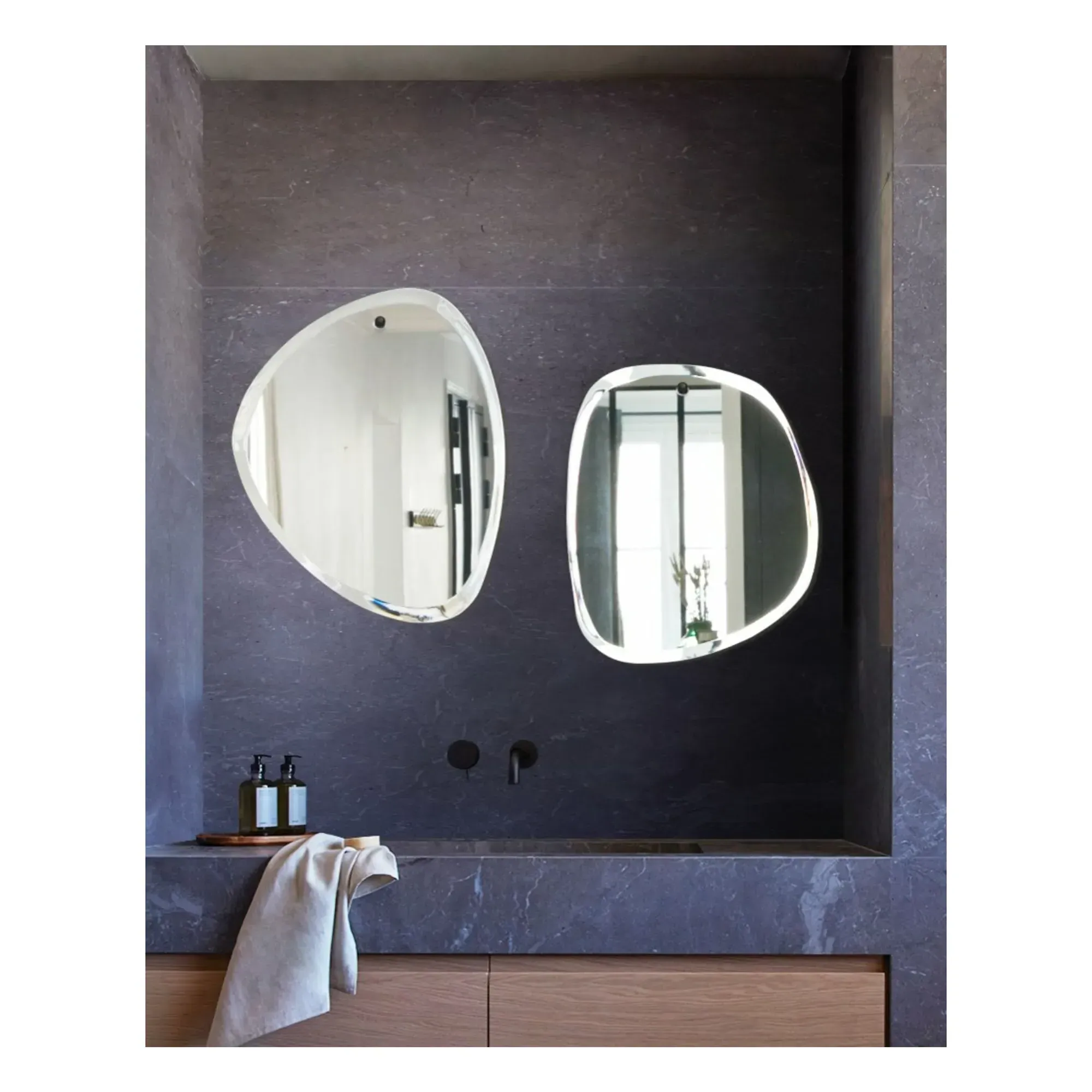 Vanessa Lambert & Barbara Zorn Asymmetric Wall Mirror - Glass alternate view
