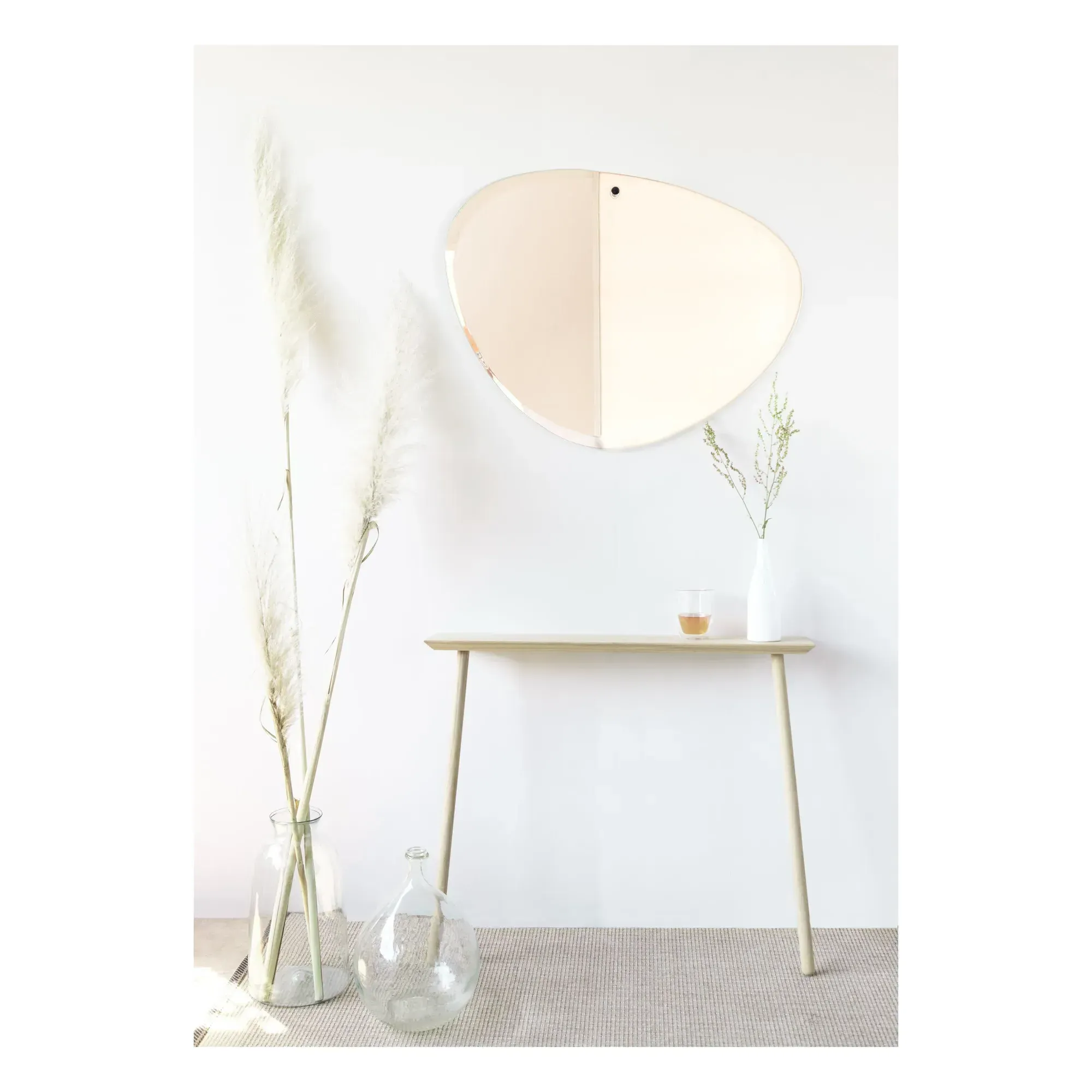 Vanessa Lambert & Barbara Zorn Oval Wall Mirror - Natural, Glass alternate view