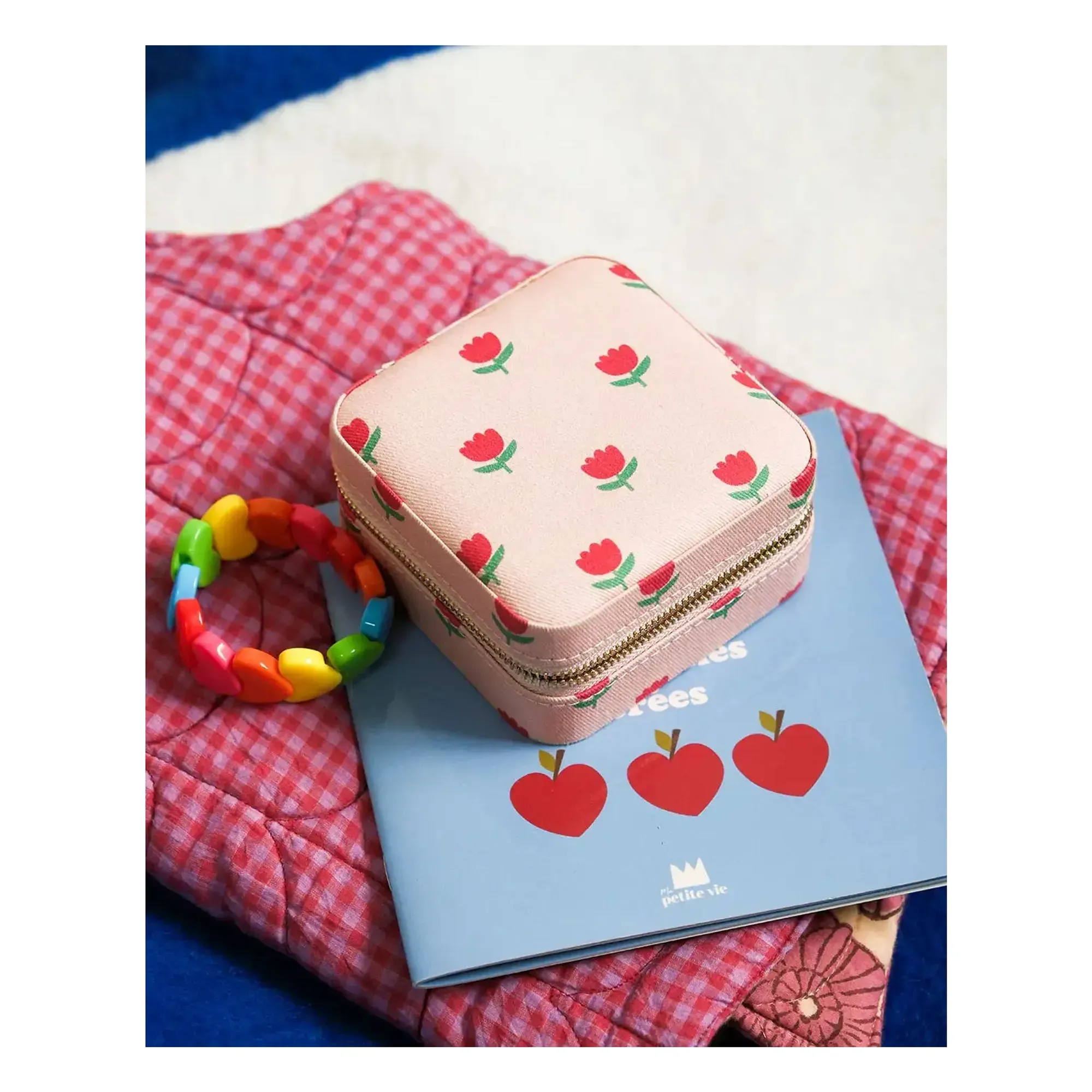 Bloom Flower Jewelry Box - Pink, Fabric product