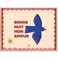Bonne Nuit Mon Amour Wall Poster - Multicoloured, Paper alternate view
