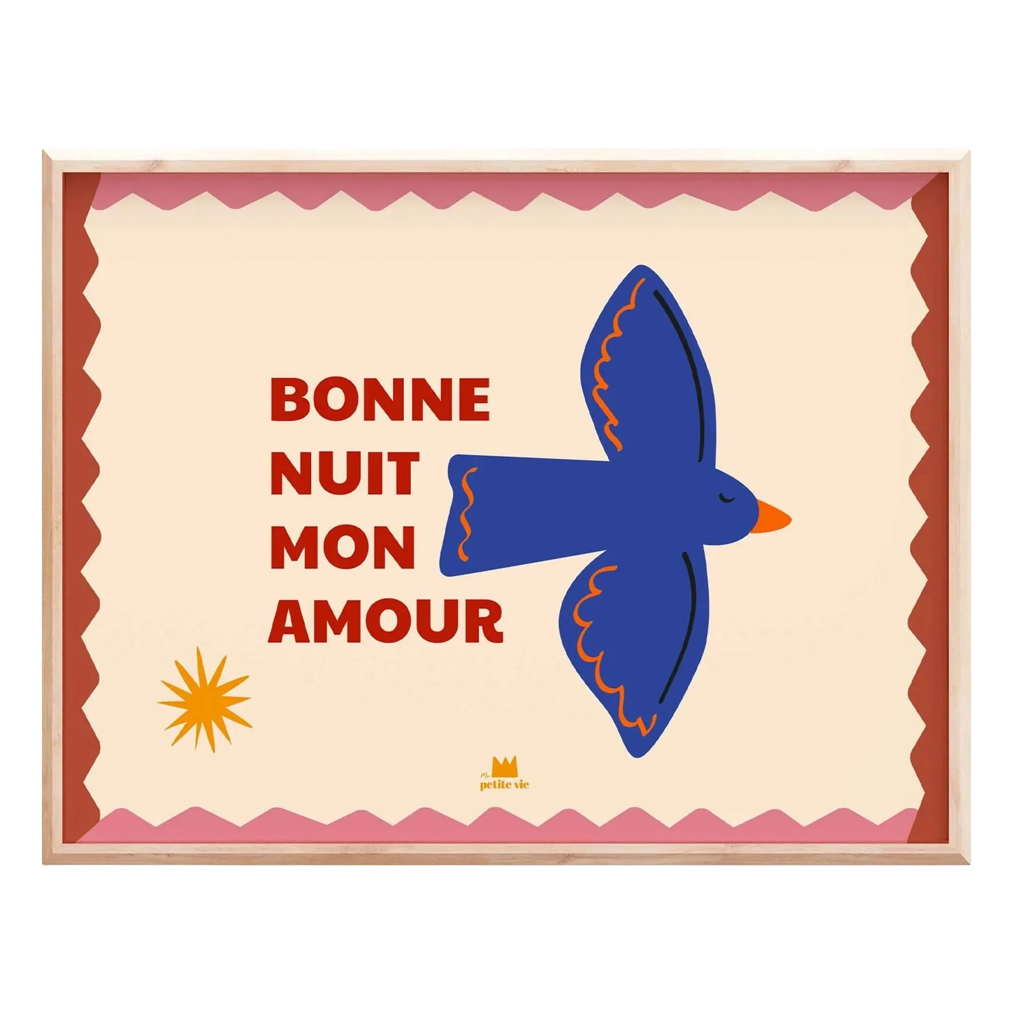 Bonne Nuit Mon Amour Wall Poster - Multicoloured, Paper product