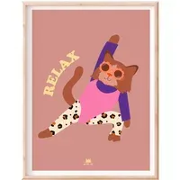 Chat Relax Poster - Multicoloured, PEFC Paper alternate view